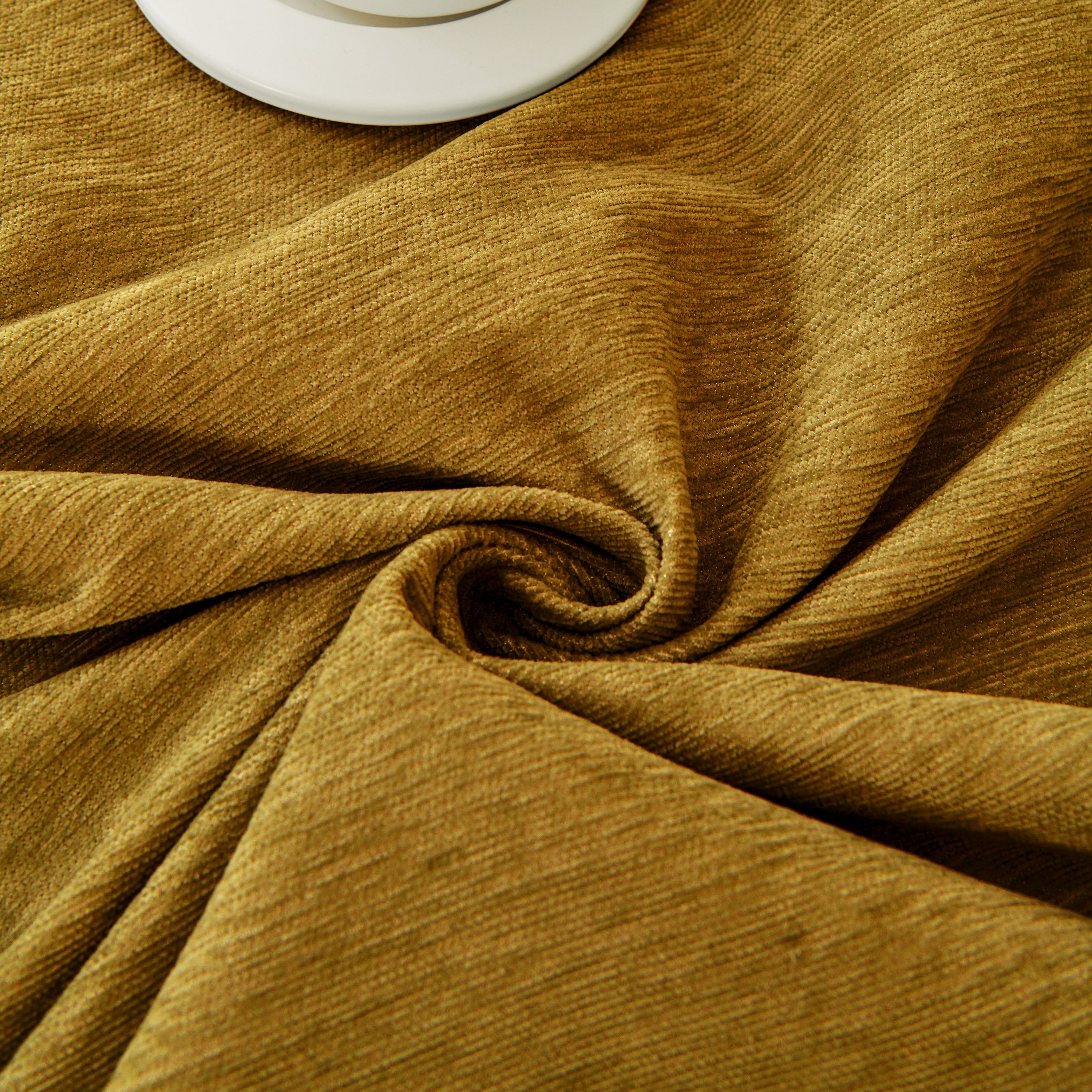 Solid Color Chenille Sofa Throw Blanket, Modern Decor Soft Couch Cover with Fringes