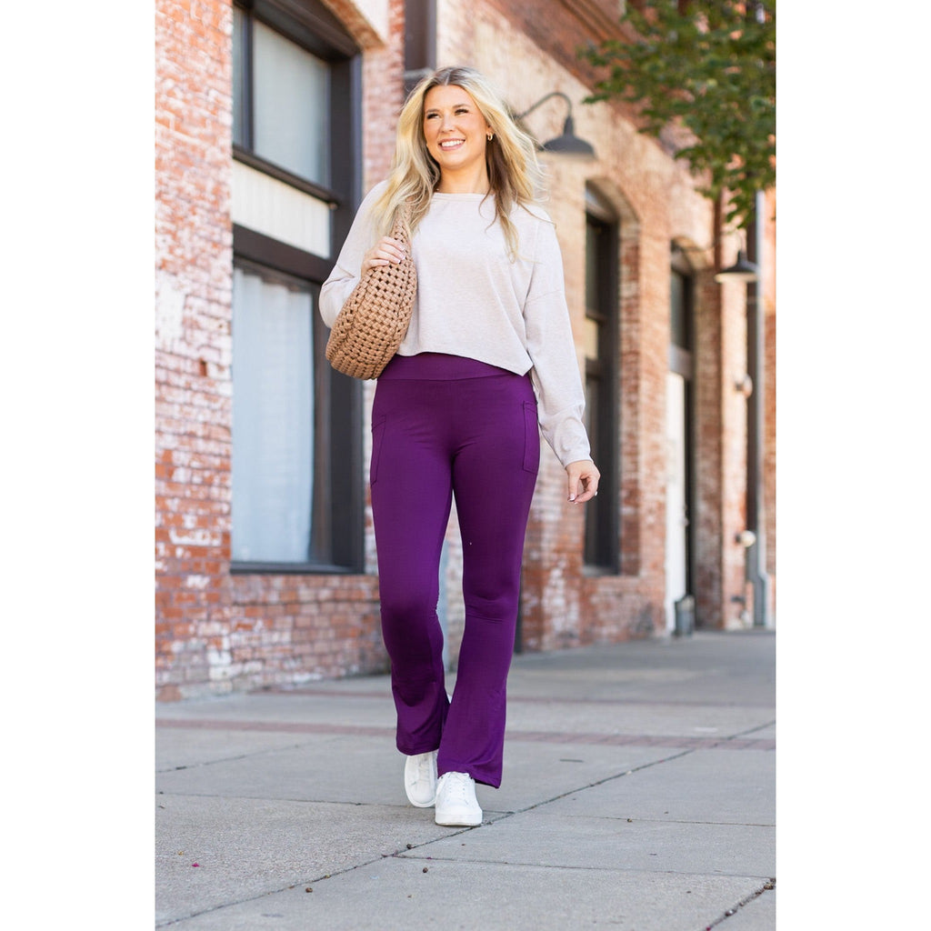 *Ready to Ship | The Reese  Purple Flare Leggings