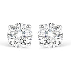 14K White Gold 5/8 Cttw Round Brilliant-Cut Lab Grown Diamond Classic 4-Prong Push back Stud Earrings (F-G Color, VS1-VS2 Clarity)