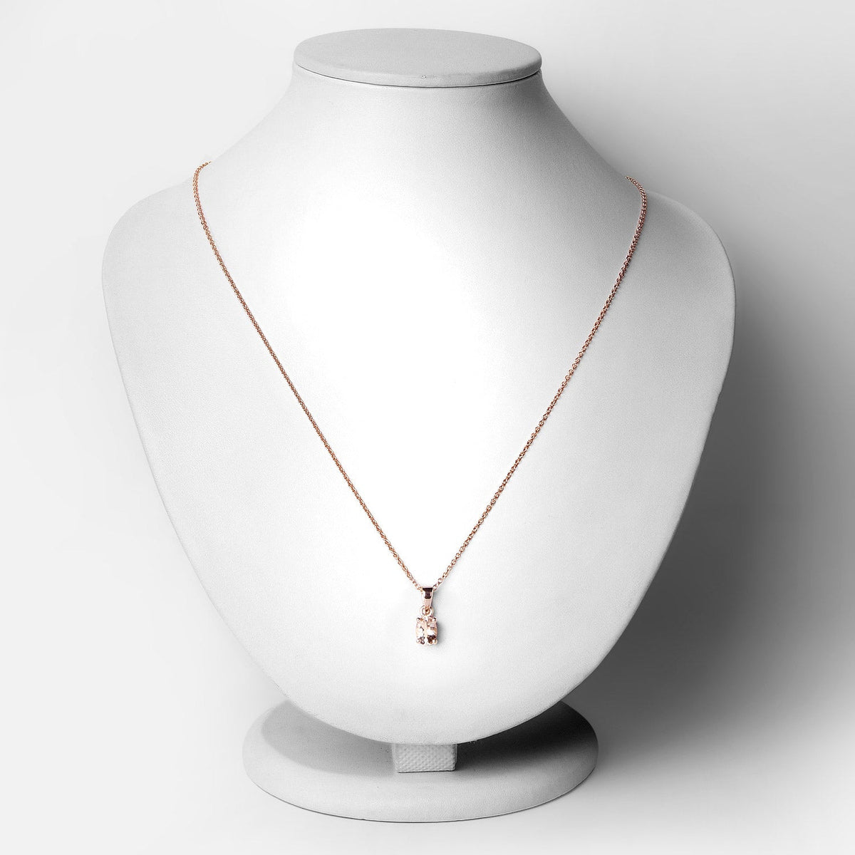 0.70 Carat Genuine Morganite .925 Sterling Silver Pendant