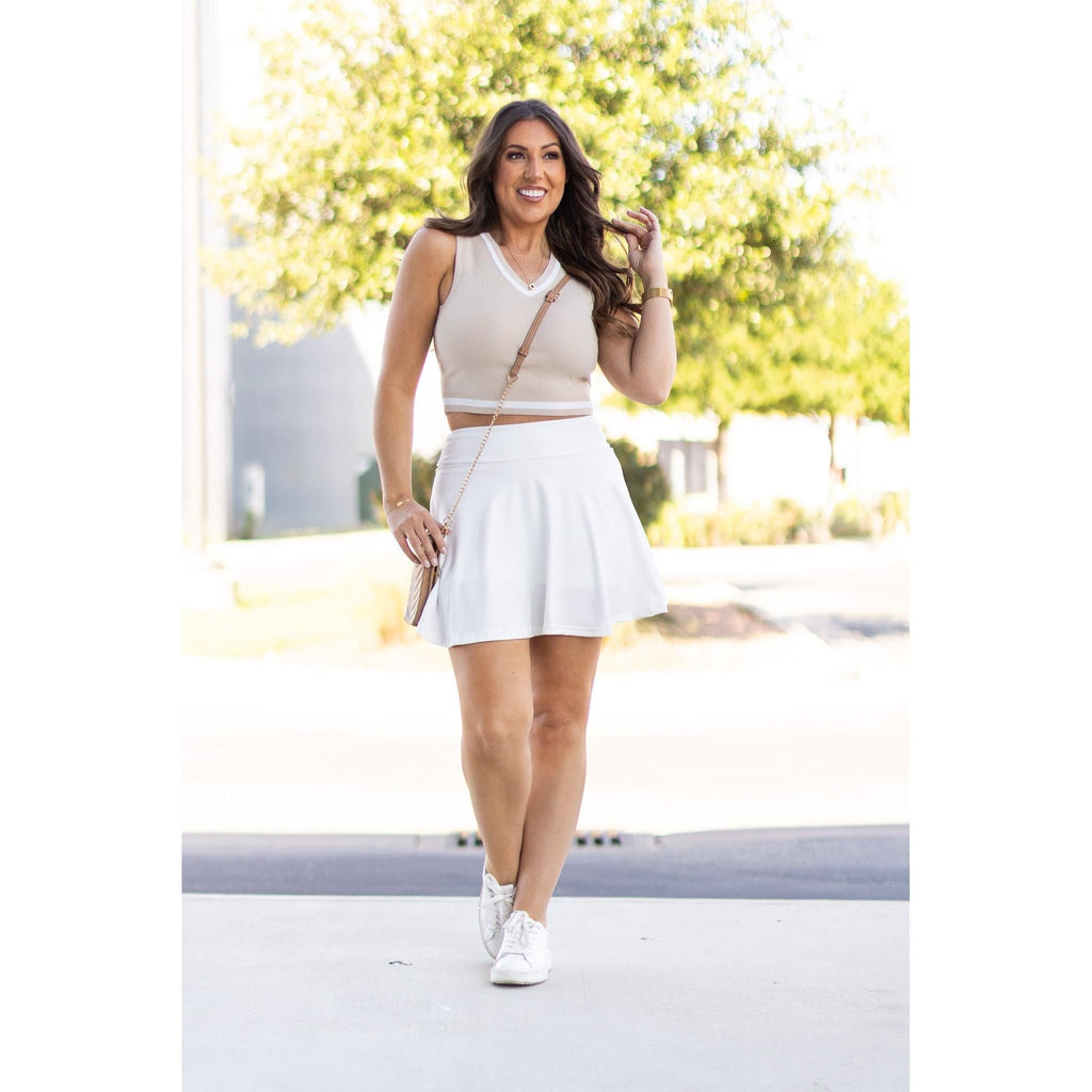 Ready to Ship | The Wendy - White Skort
