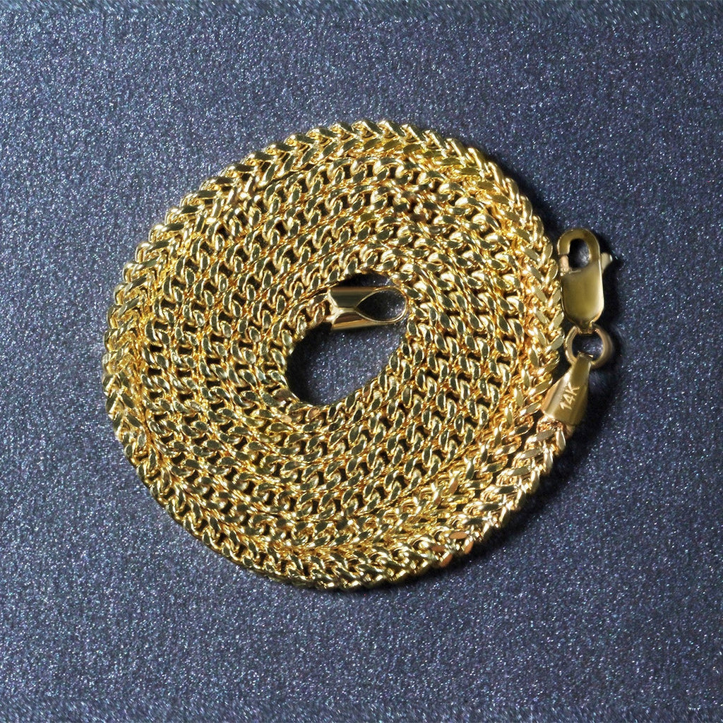 14k Yellow Gold Light Weight Wheat Chain (3.20 mm)