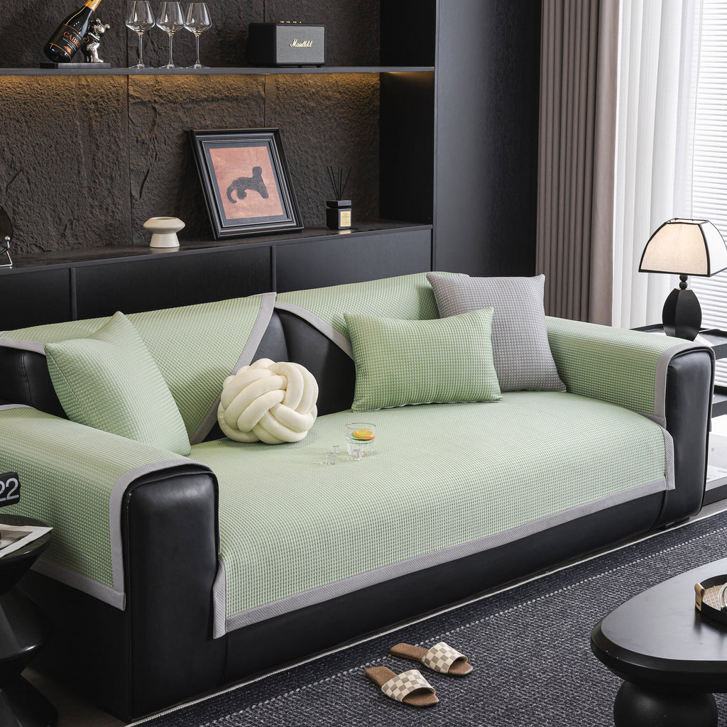 Non-Slip Cooling Breathable Couch Protector Towel, Lightweight Slipcover for Sofas