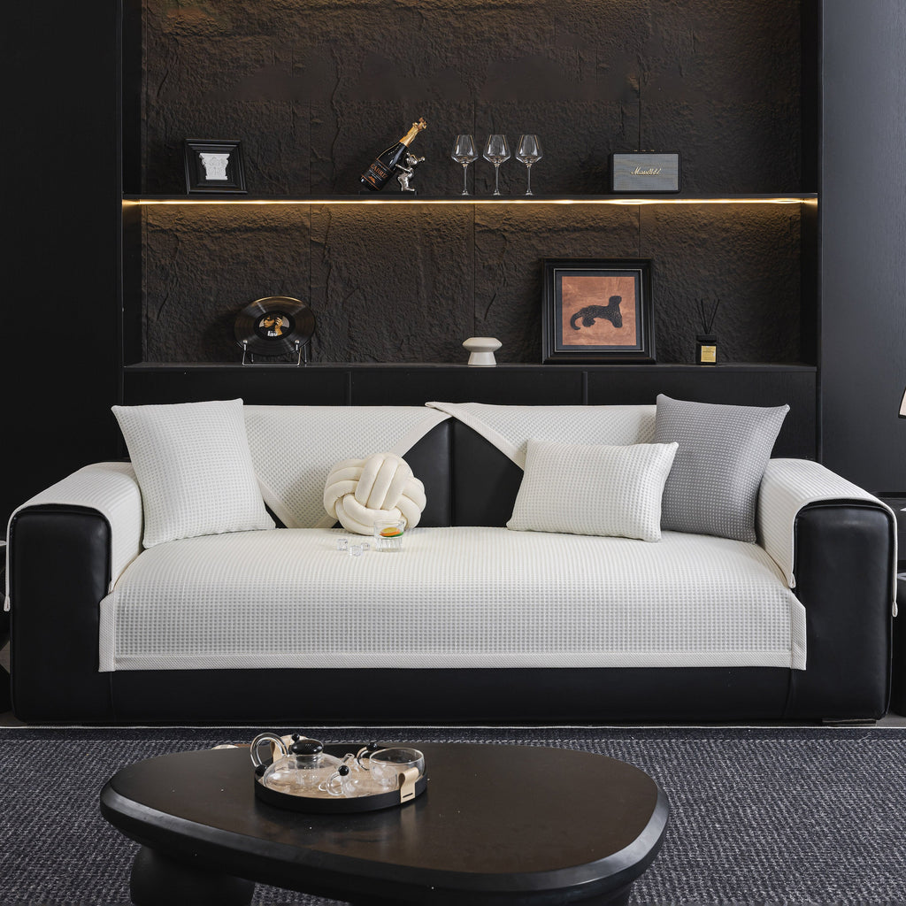 Non-Slip Cooling Breathable Couch Protector Towel, Lightweight Slipcover for Sofas