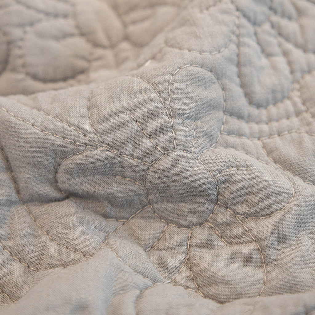 Baroque Floral Quilted Cotton Sofa Cover, Non-Slip Washable Couch Protector