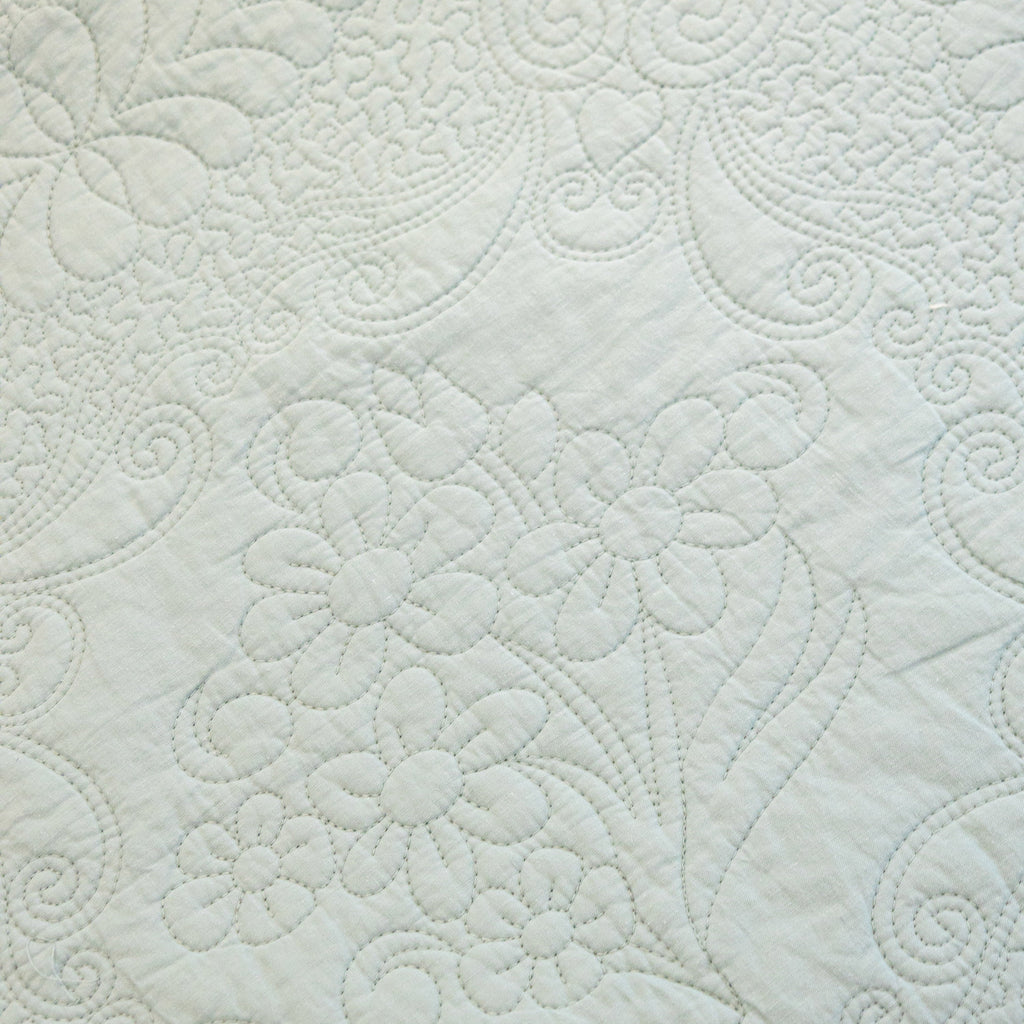 Baroque Floral Quilted Cotton Sofa Cover, Non-Slip Washable Couch Protector