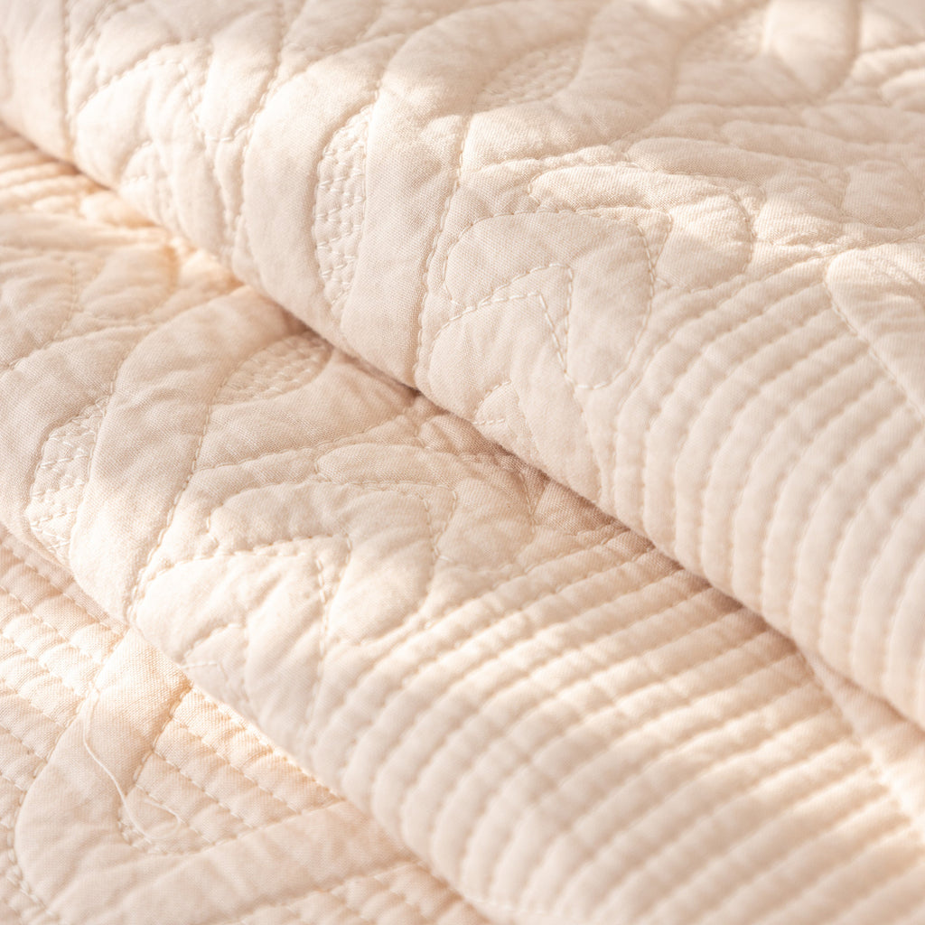 Geometric Textured Cotton Quilted Sofa Cover, Non-Slip Washable Couch Protector