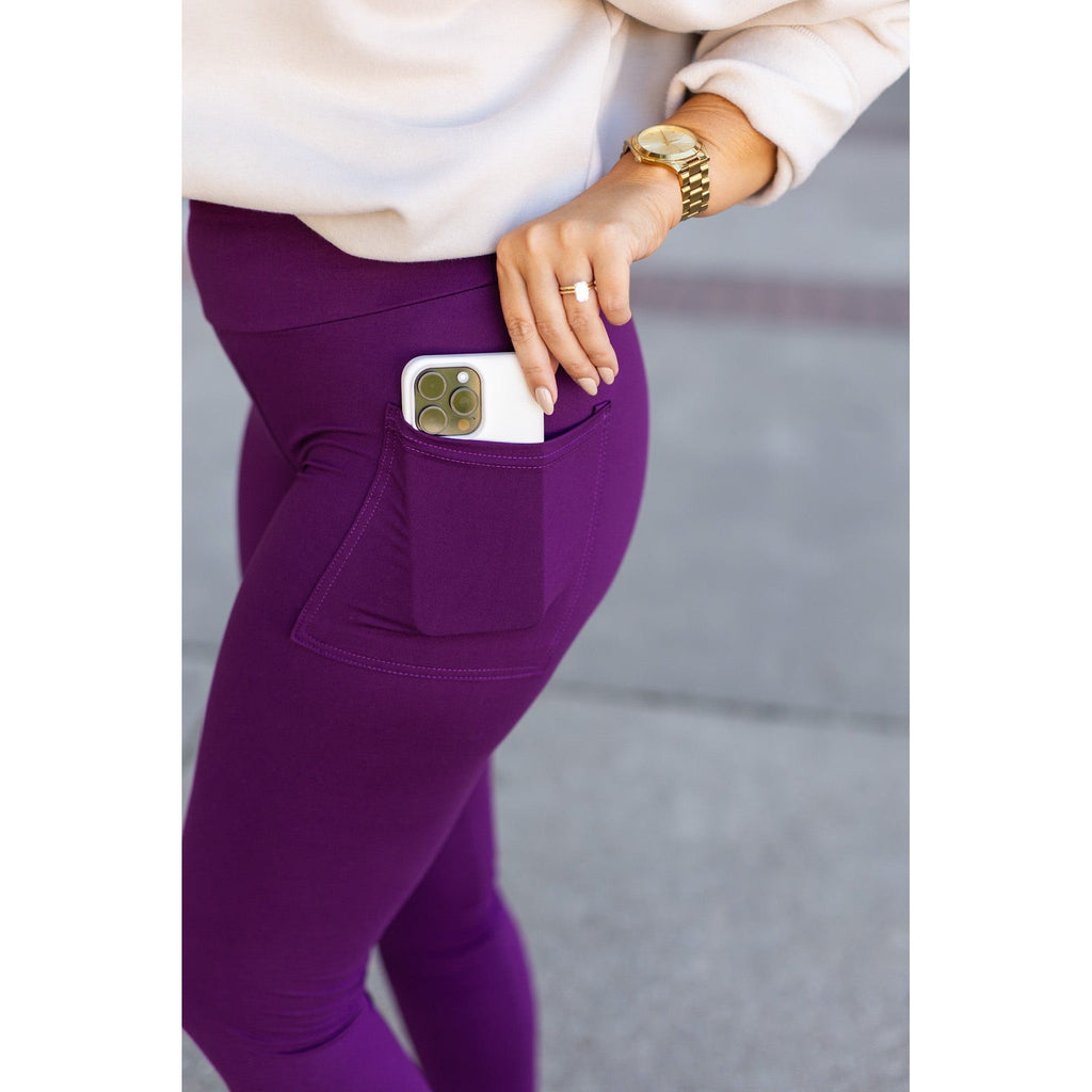 The Kinsley Purple Full Length Leggings Round 3 - Luxe Leggings by Julia Rose®