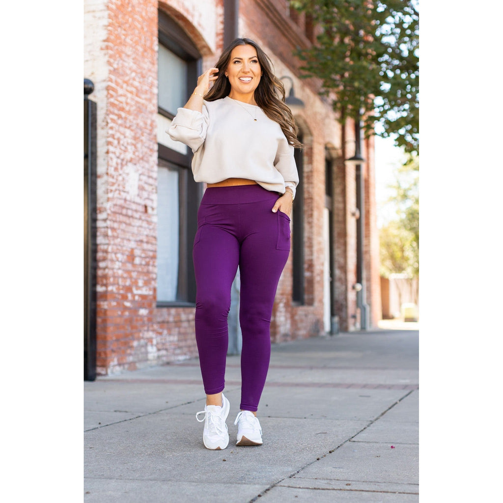 The Kinsley Purple Full Length Leggings Round 3 - Luxe Leggings by Julia Rose®