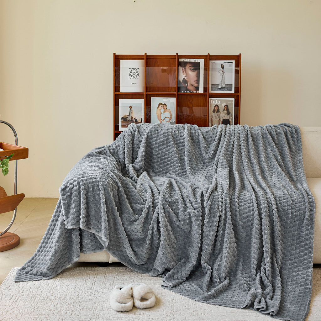 Thick Plush Non-Slip Sofa Throw Cover, Warm Soft Faux Fur Couch Protector for Winter