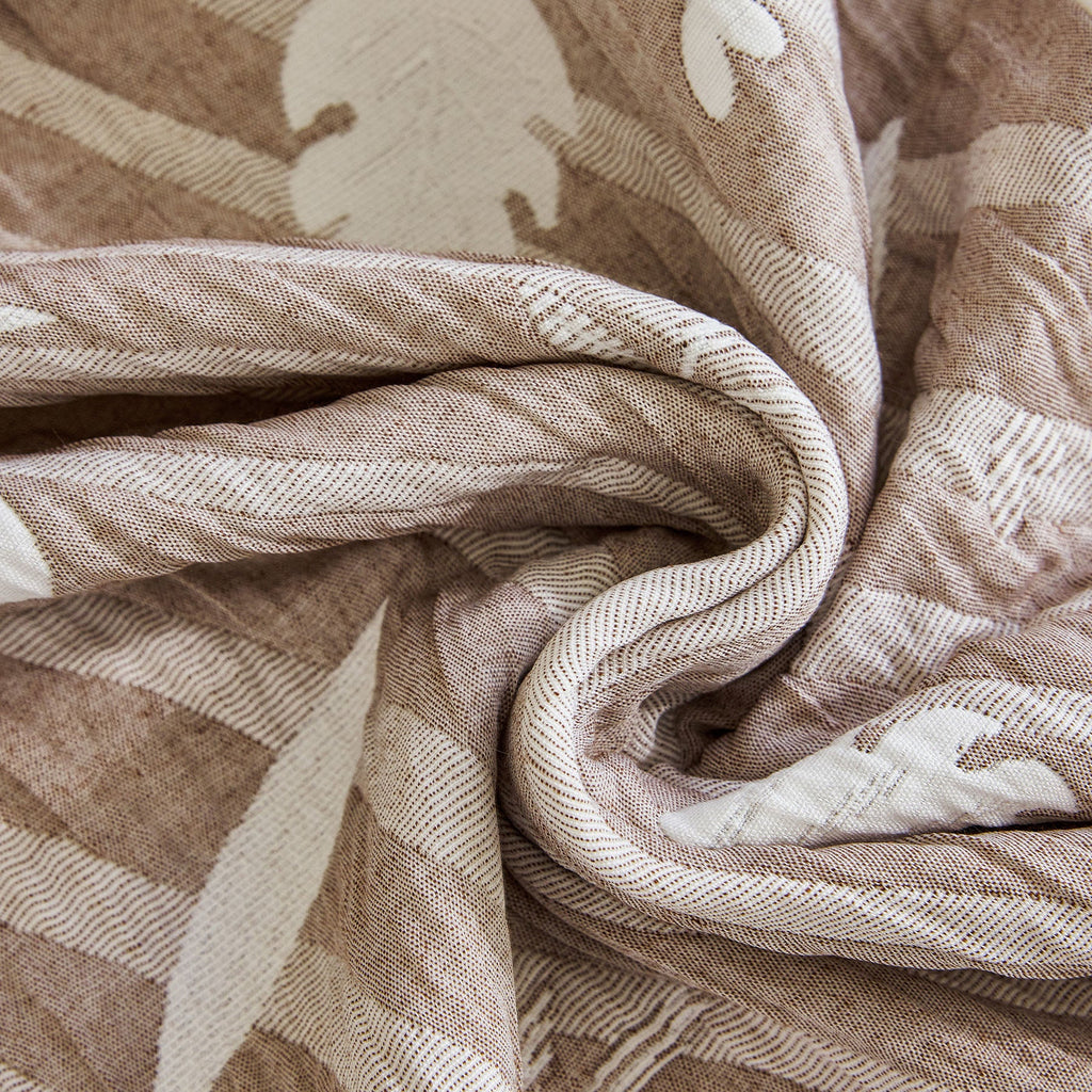 Soft Breathable Sofa Cover Blanket,Botanical Embossed Furniture Protector Throw Cover