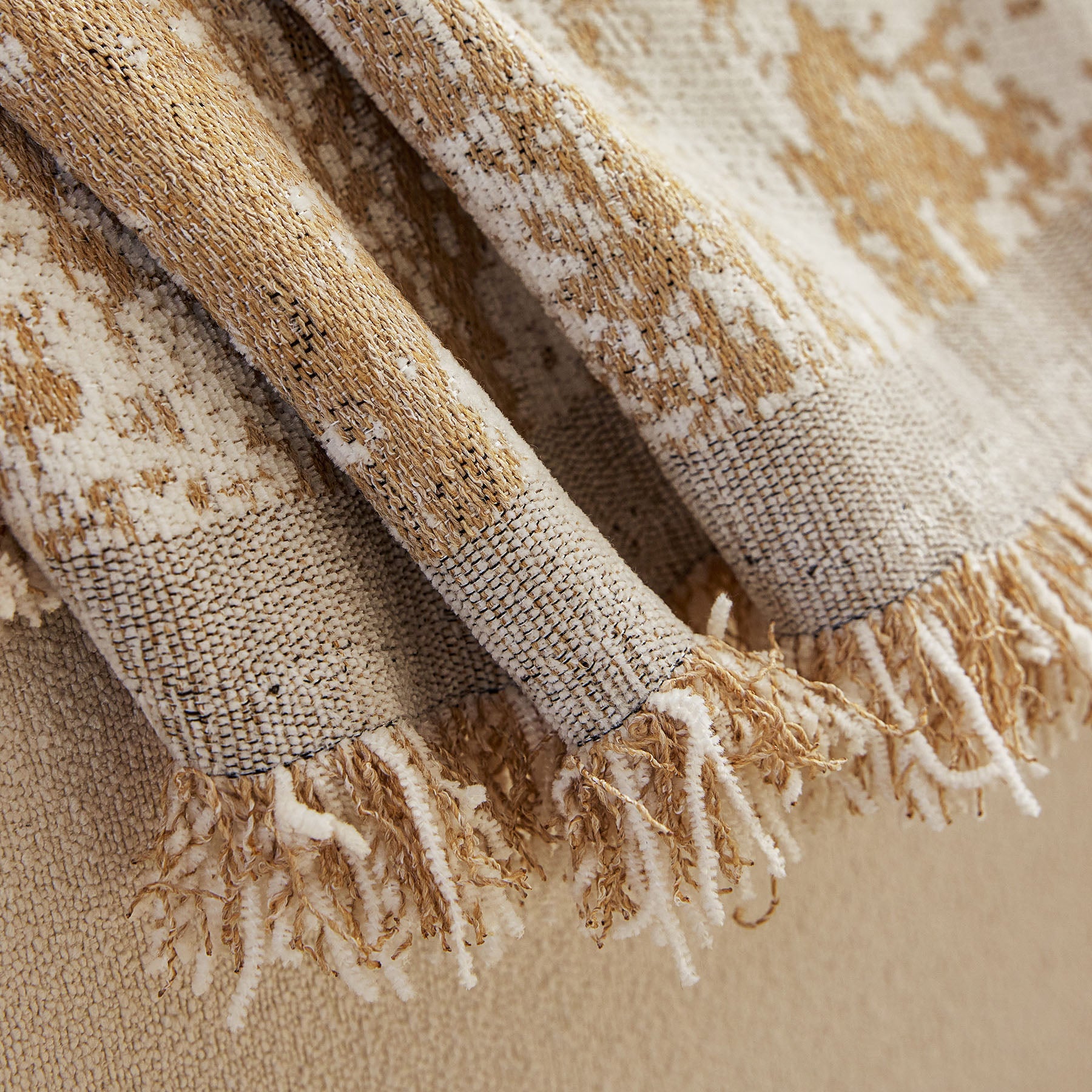 Soft Chenille Sofa Cover, Textured Abstract Couch Protector Cover with Vintage Pattern