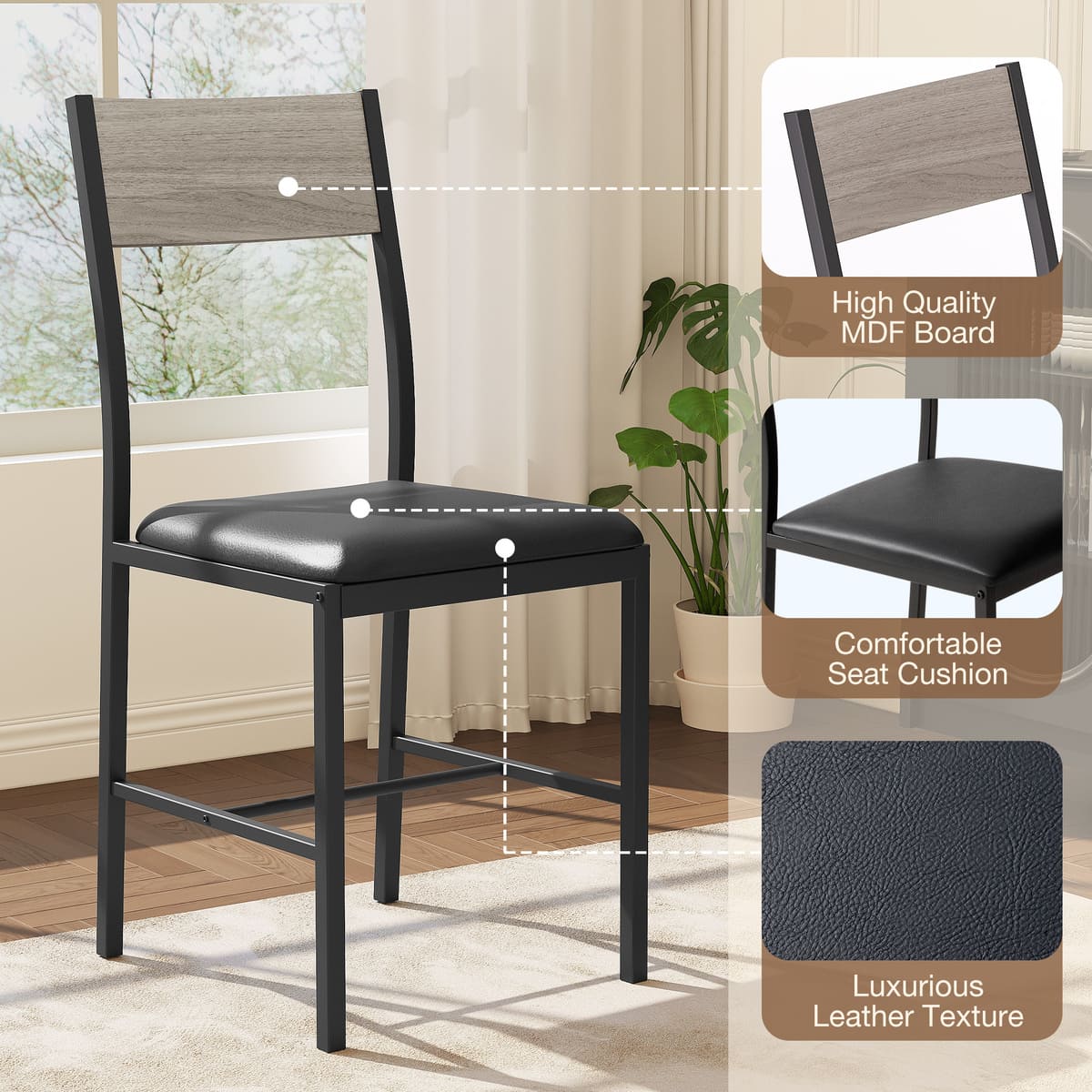 Indoor Round Dining Set, 5-Piece