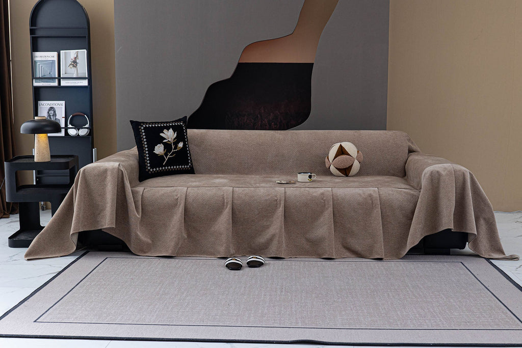 Water Repellent Couch Cover, Non Slip Furniture Protector for Leather & Fabric Sofa
