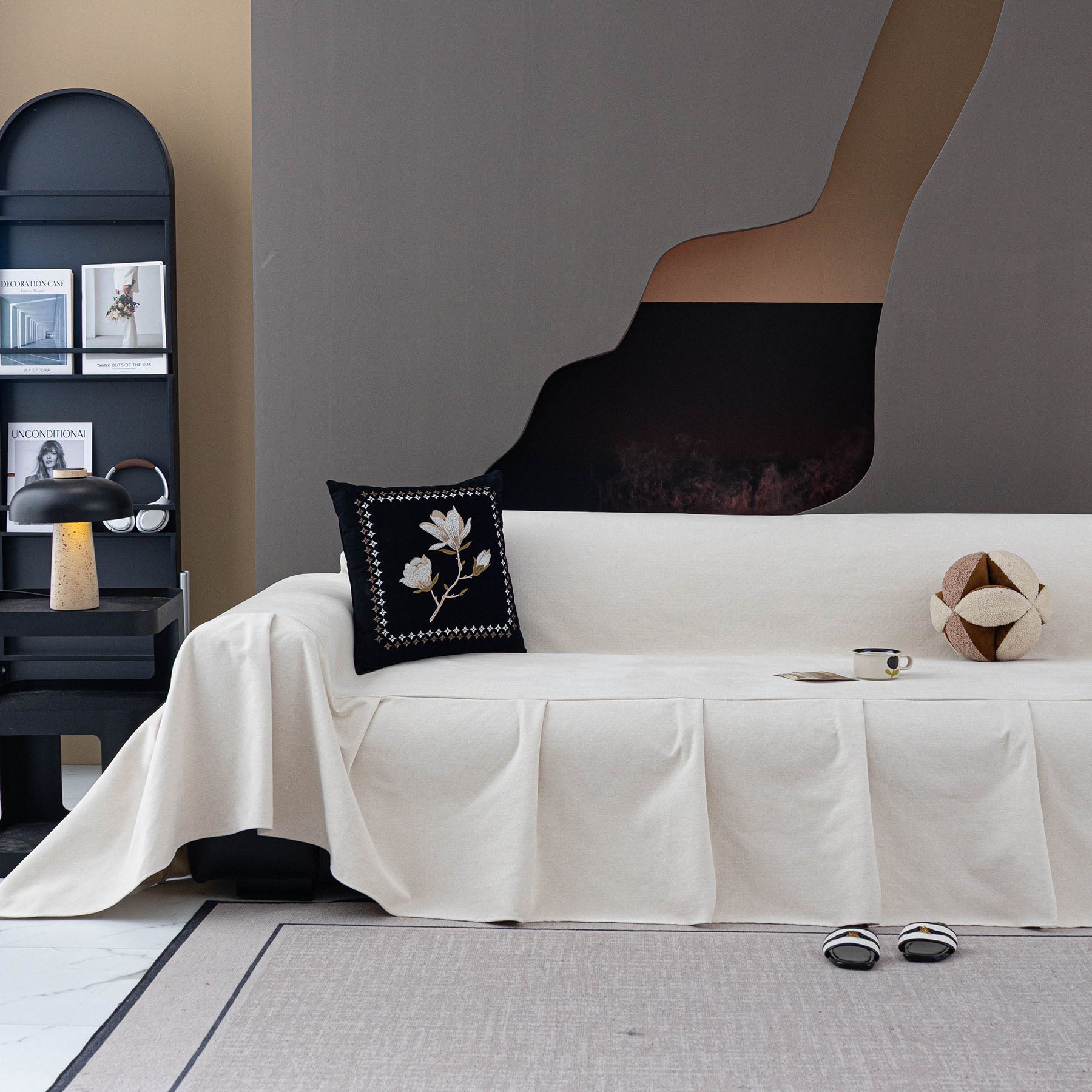 Water Repellent Couch Cover, Non Slip Furniture Protector for Leather & Fabric Sofa