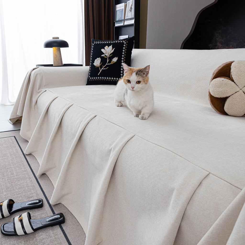 Water Repellent Couch Cover, Non Slip Furniture Protector for Leather & Fabric Sofa