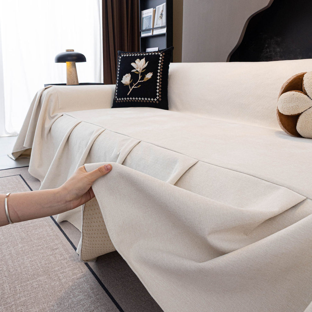 Water Repellent Couch Cover, Non Slip Furniture Protector for Leather & Fabric Sofa