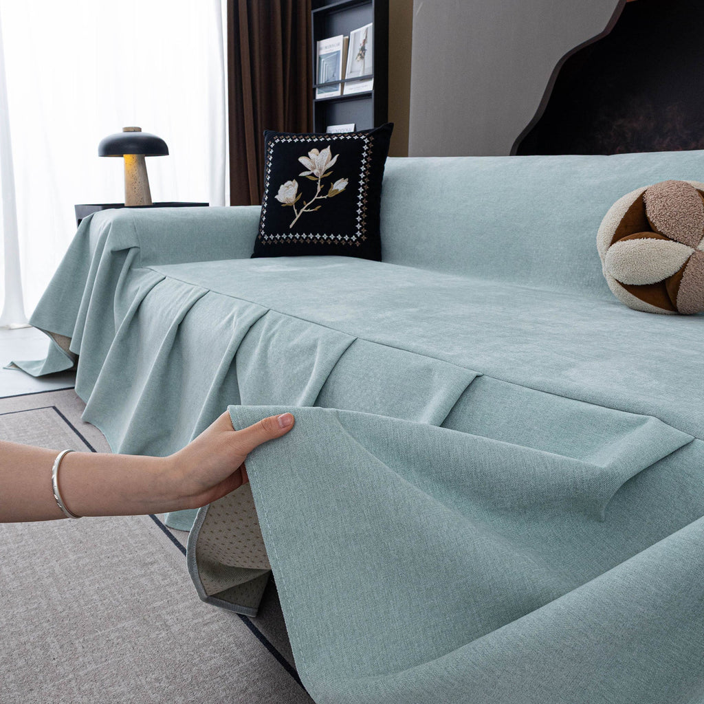 Water Repellent Couch Cover, Non Slip Furniture Protector for Leather & Fabric Sofa