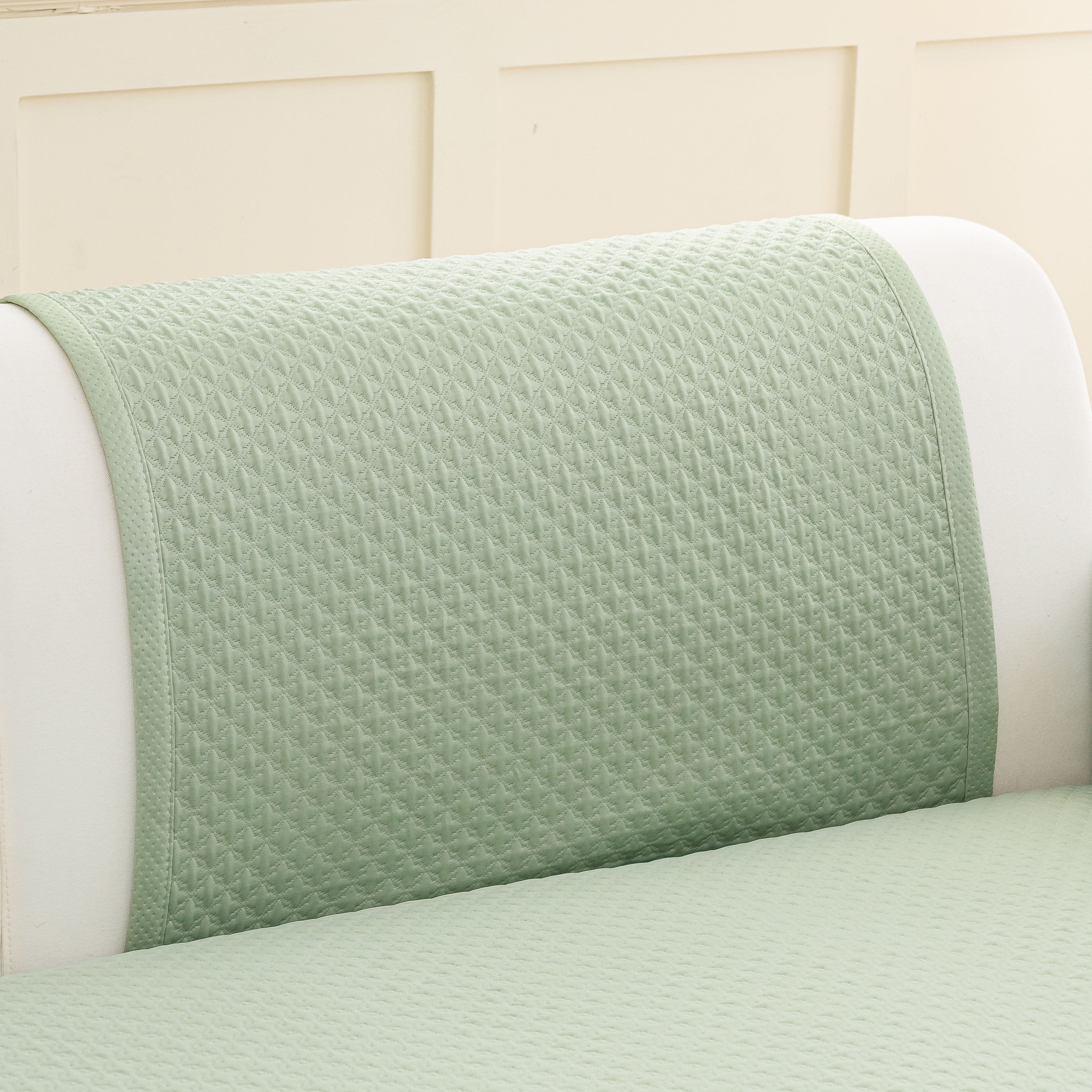 Non-Slip Diamond Quilted Sofa Cover, Separate Pieces Sectional Couch Protector