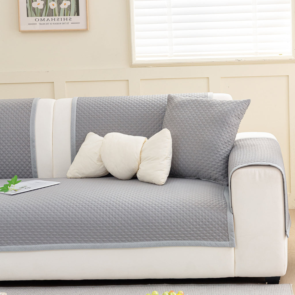 Non-Slip Diamond Quilted Sofa Cover, Separate Pieces Sectional Couch Protector