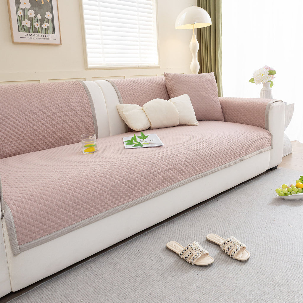 Non-Slip Diamond Quilted Sofa Cover, Separate Pieces Sectional Couch Protector
