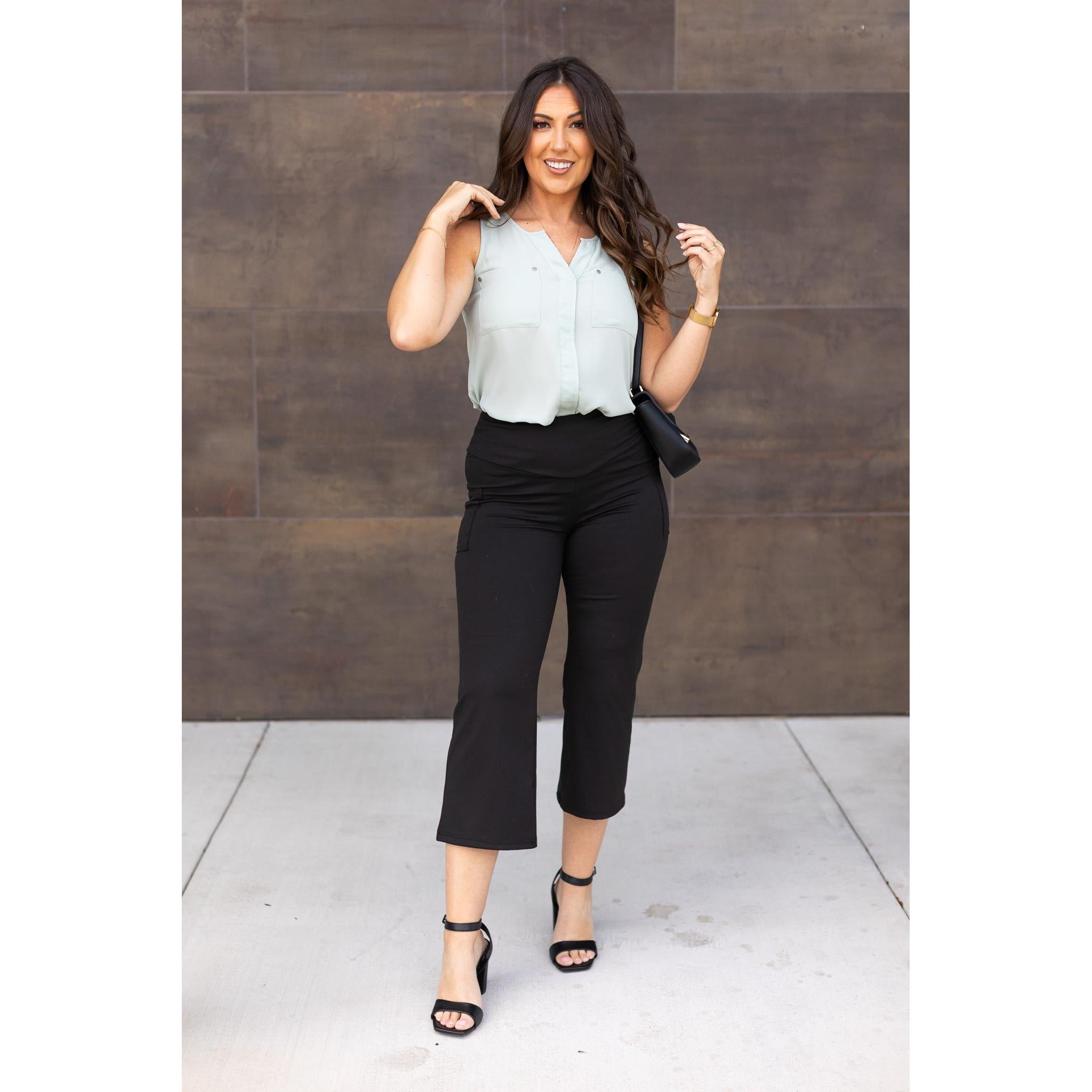 Ready to Ship |  The Faith - Tummy Control High Waisted Guacho Pants