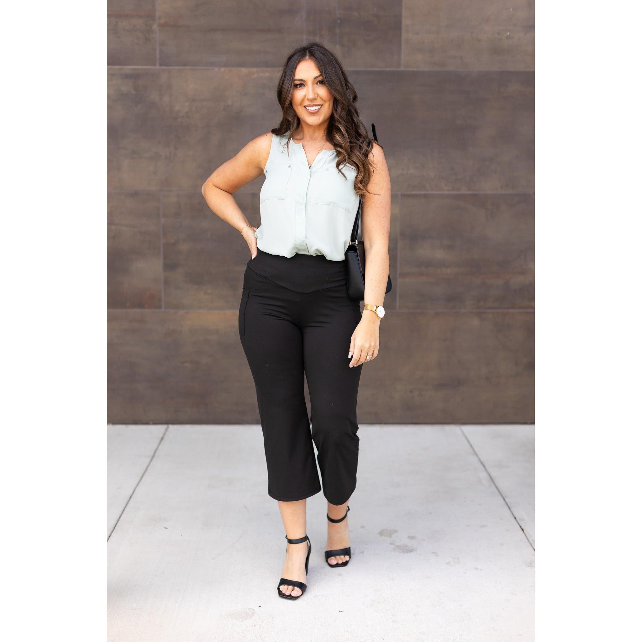 Ready to Ship |  The Faith - Tummy Control High Waisted Guacho Pants