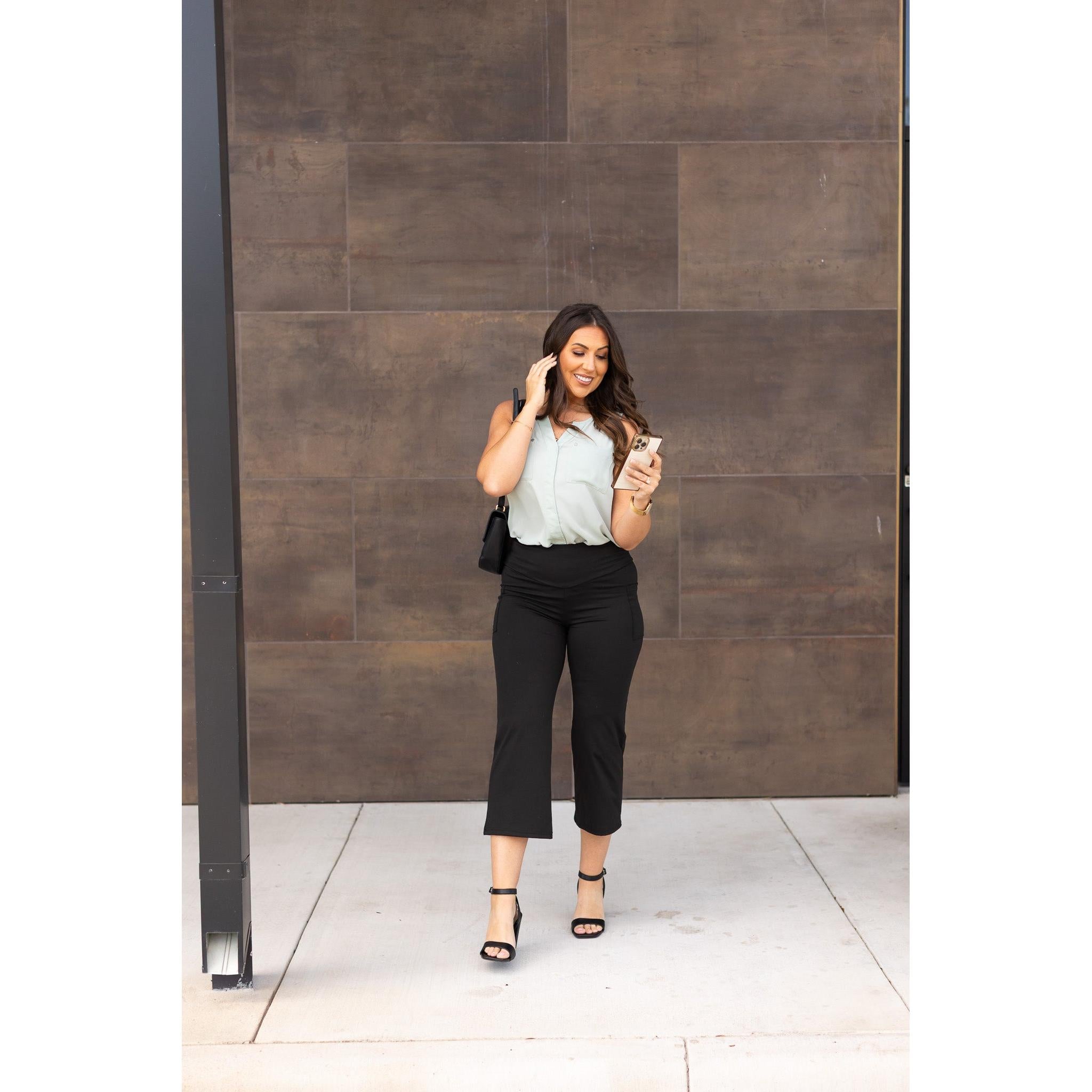 Ready to Ship |  The Faith - Tummy Control High Waisted Guacho Pants