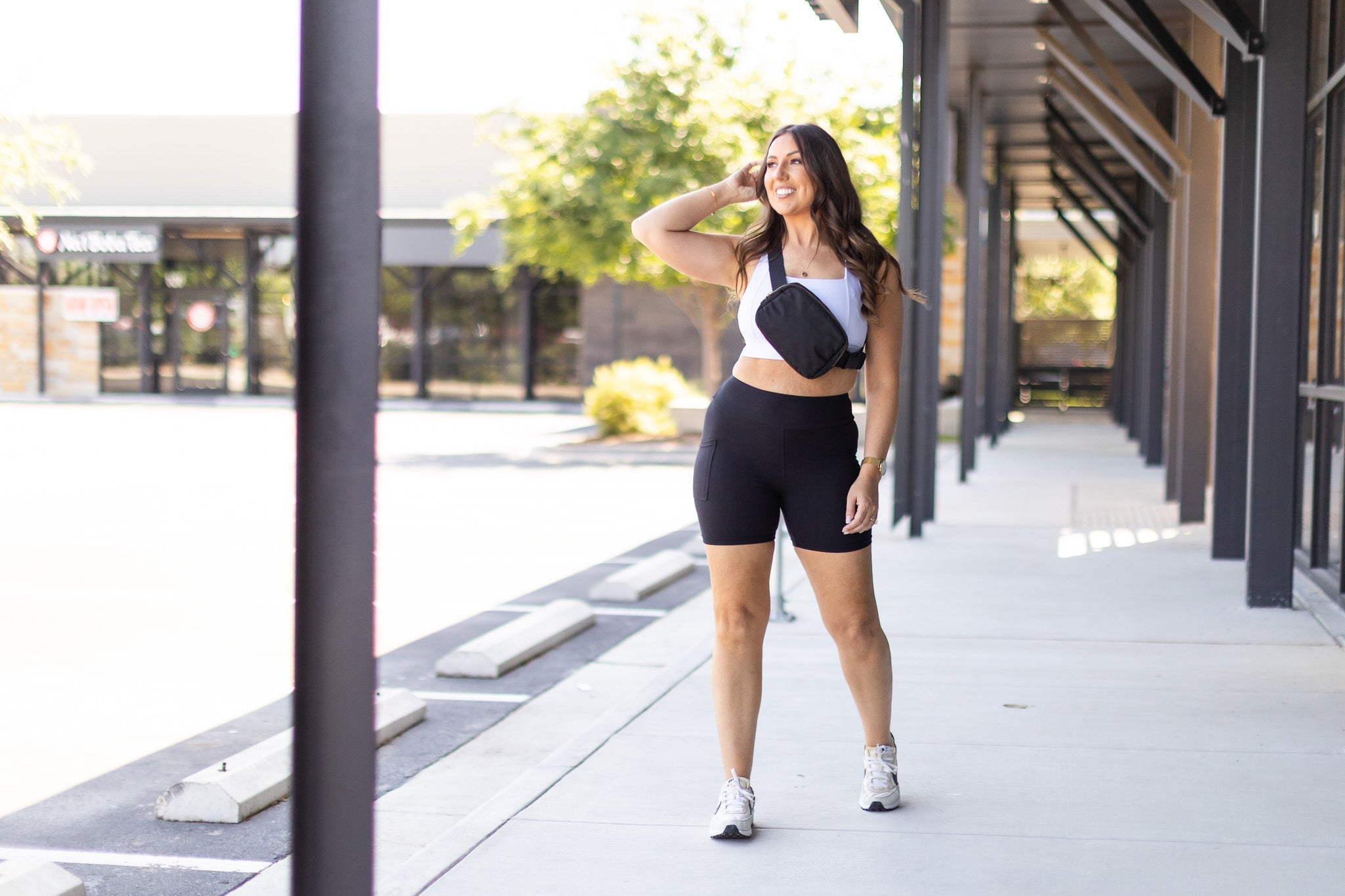 The Maggie - Black REGULAR Waistband Biker 5" 