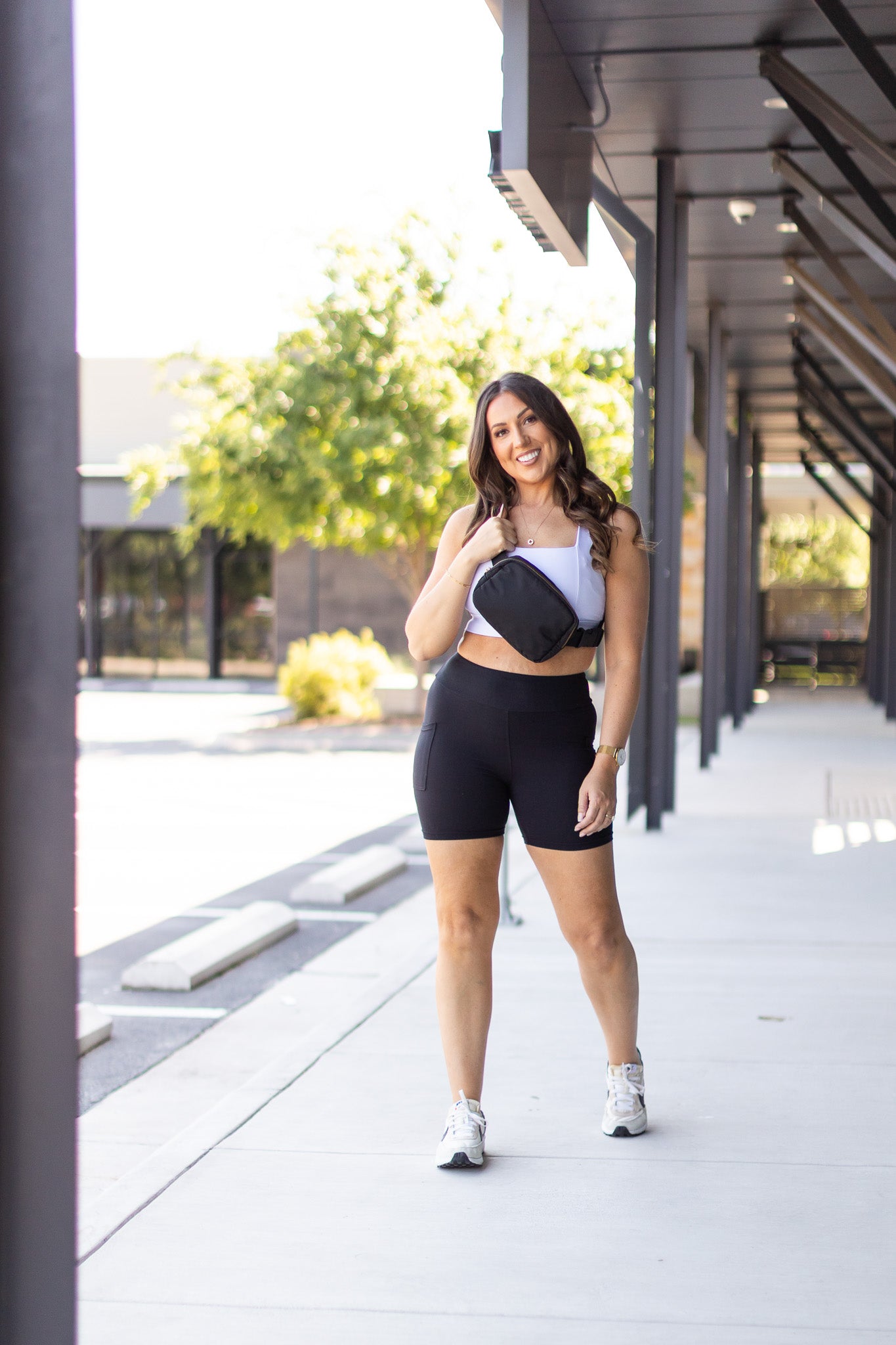 The Maggie - Black REGULAR Waistband Biker 5" 