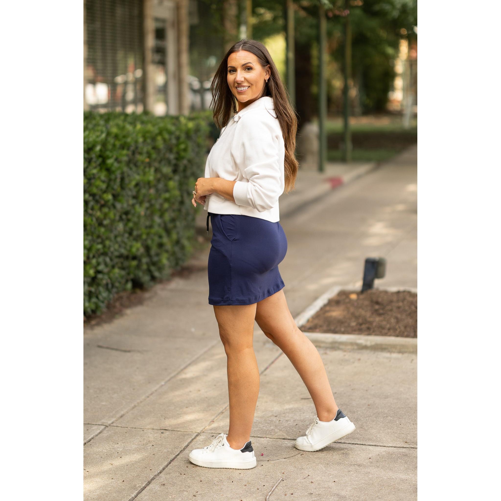 The Naomi NAVY Jogger Skirt