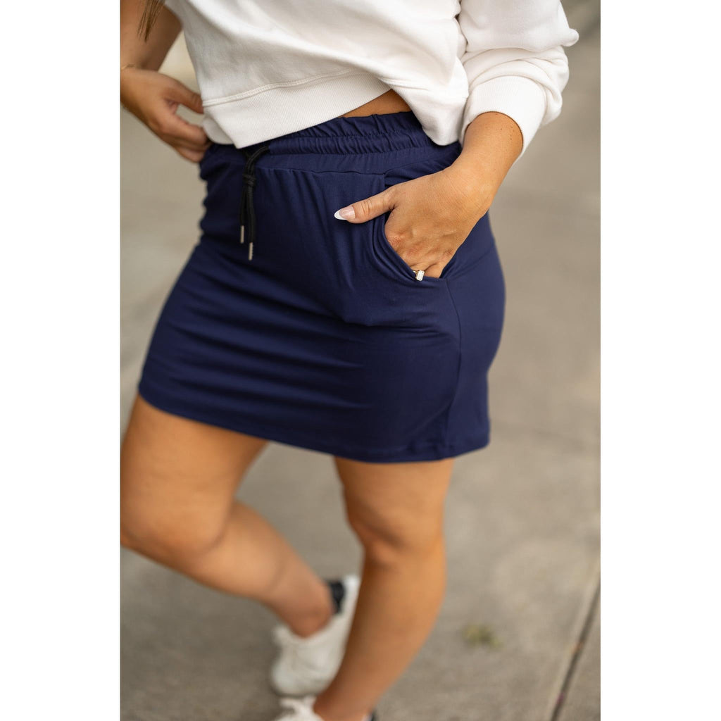 The Naomi NAVY Jogger Skirt