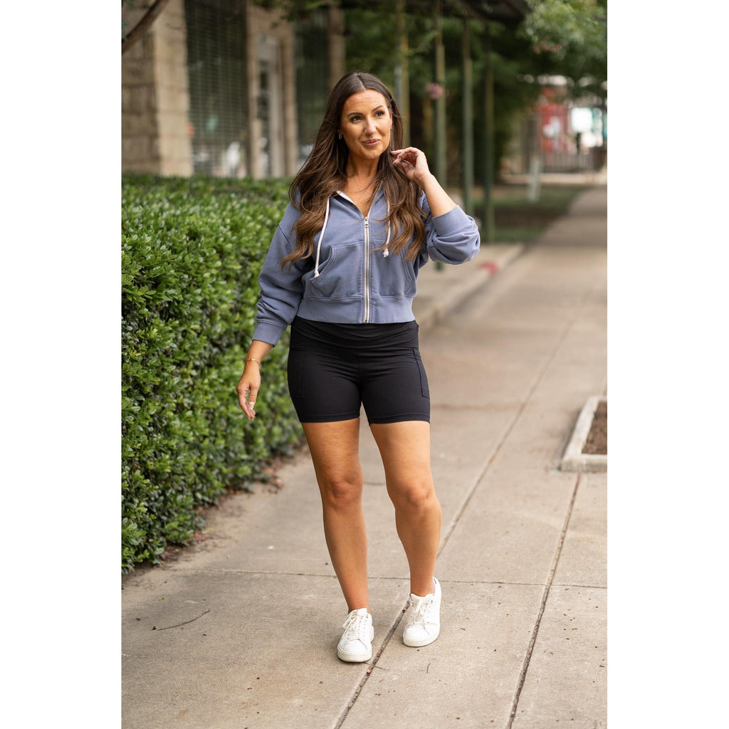 Ready to Ship | The Taylor Fold-Over Biker Shorts