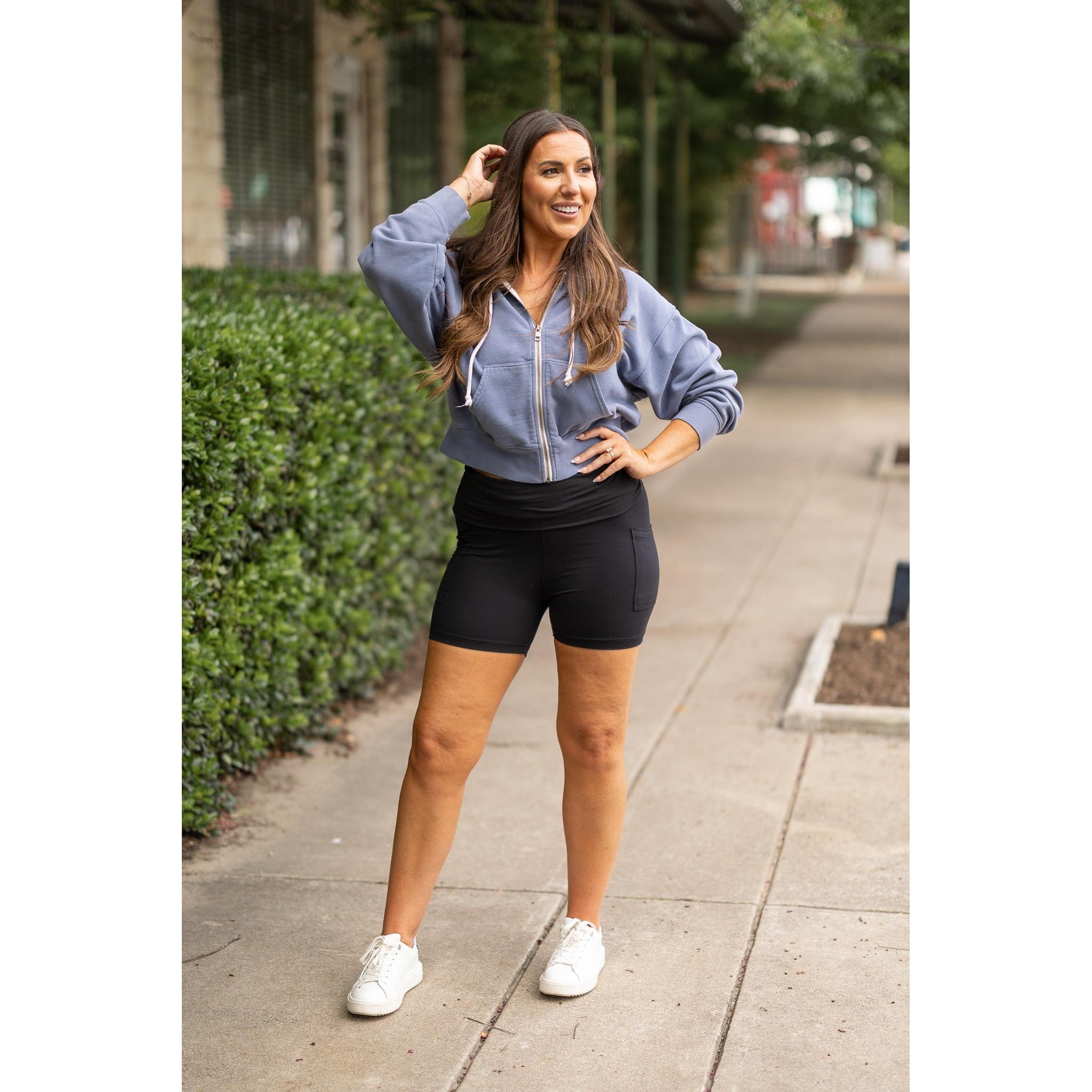 Ready to Ship | The Taylor Fold-Over Biker Shorts