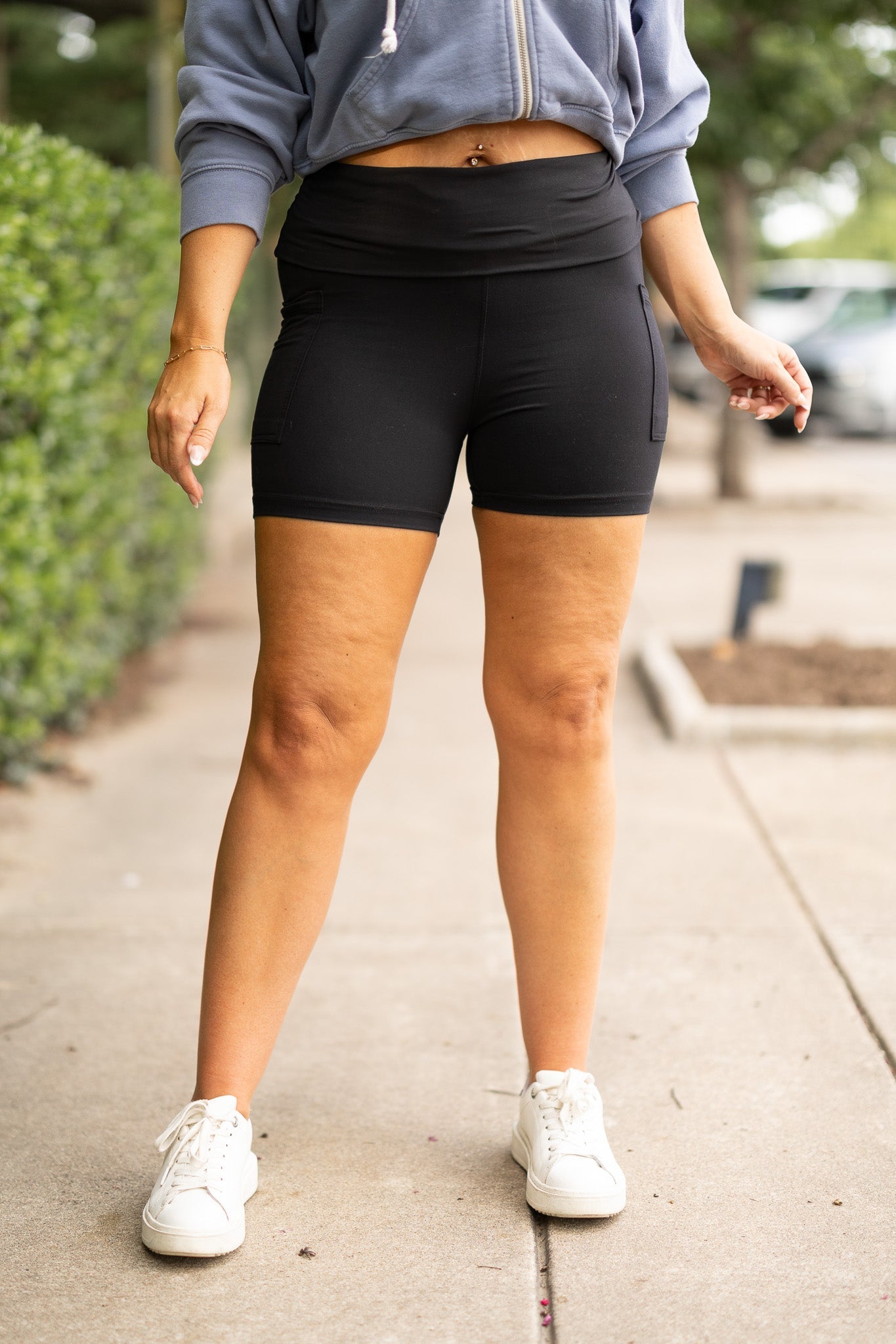 The Taylor Fold-Over Biker  Shorts