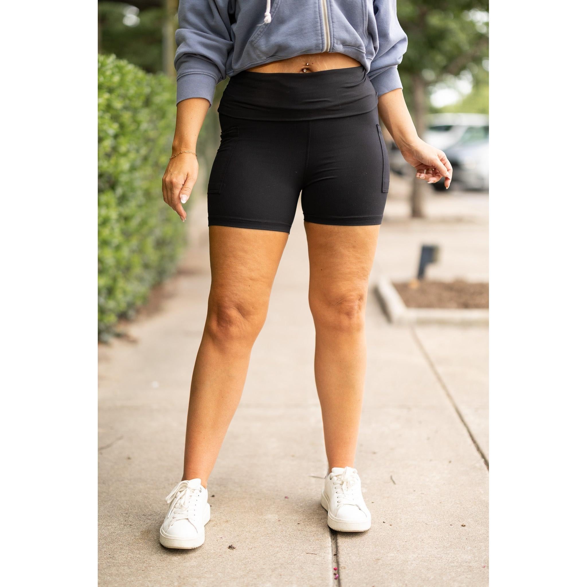Ready to Ship | The Taylor Fold-Over Biker Shorts
