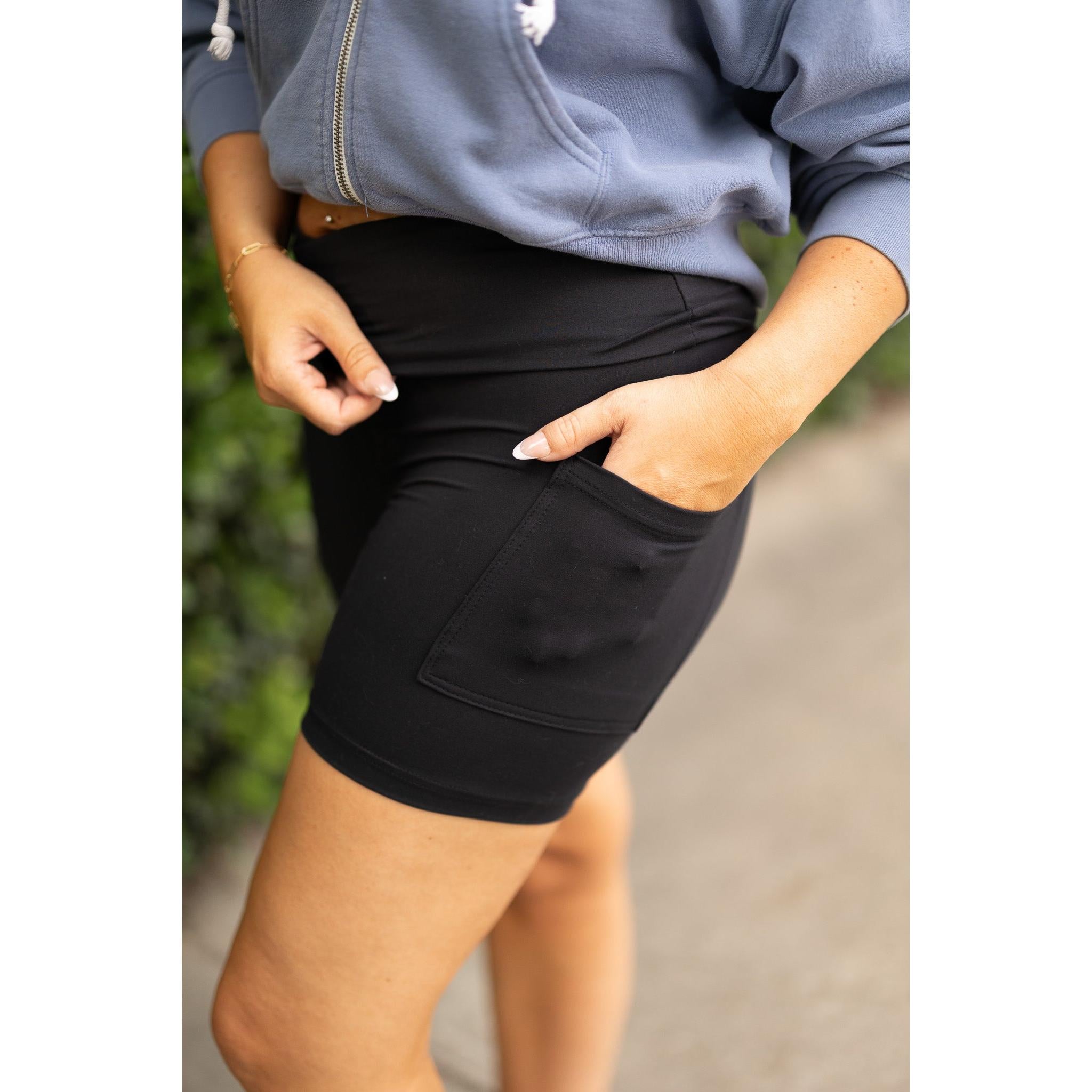 Ready to Ship | The Taylor Fold-Over Biker Shorts