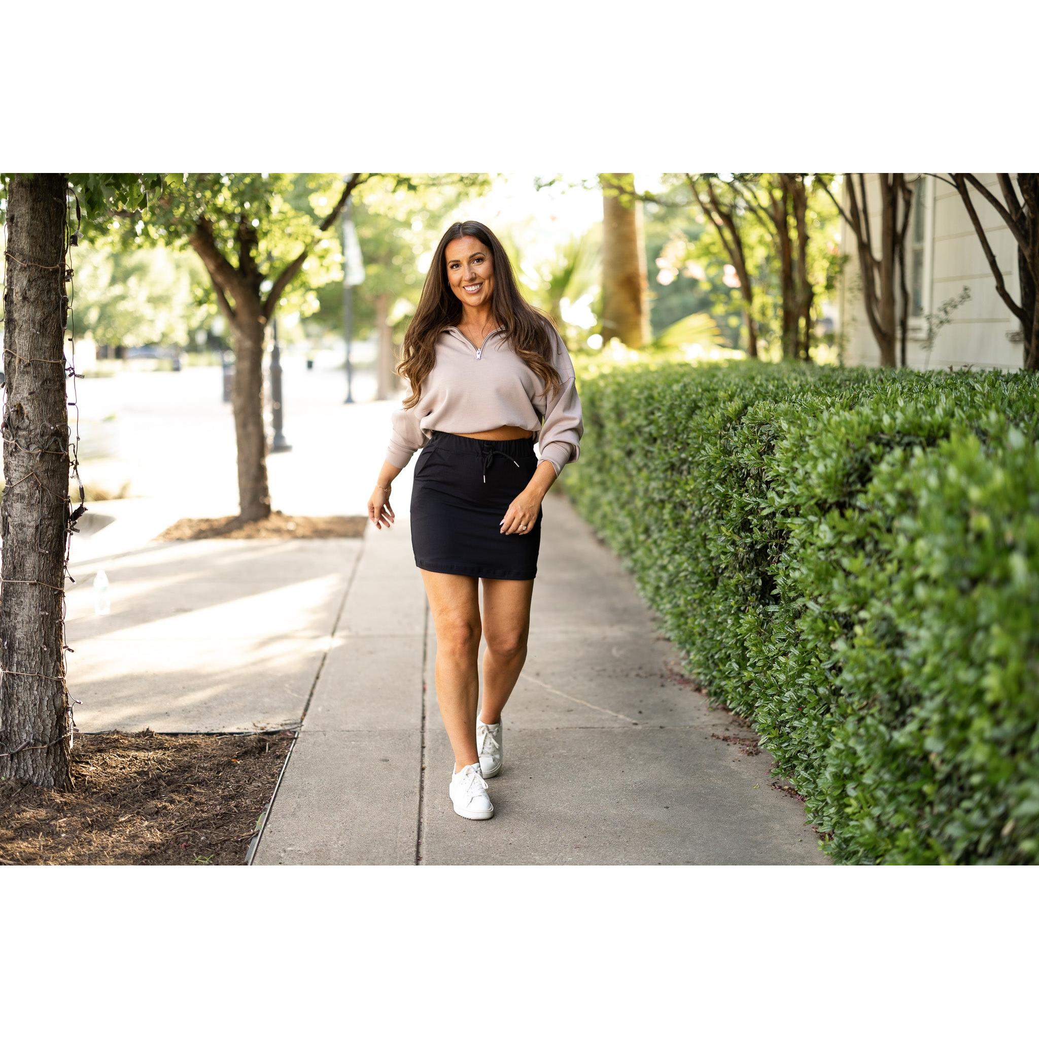 The Kristina BLACK Jogger Skirt