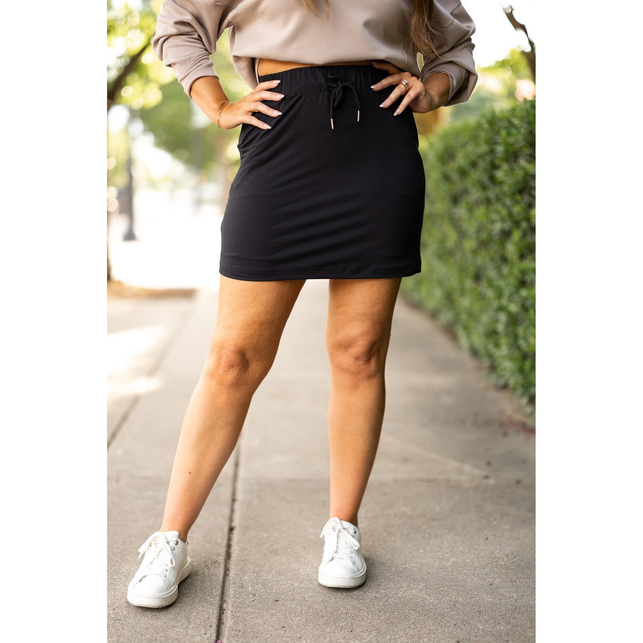 The Kristina BLACK Jogger Skirt
