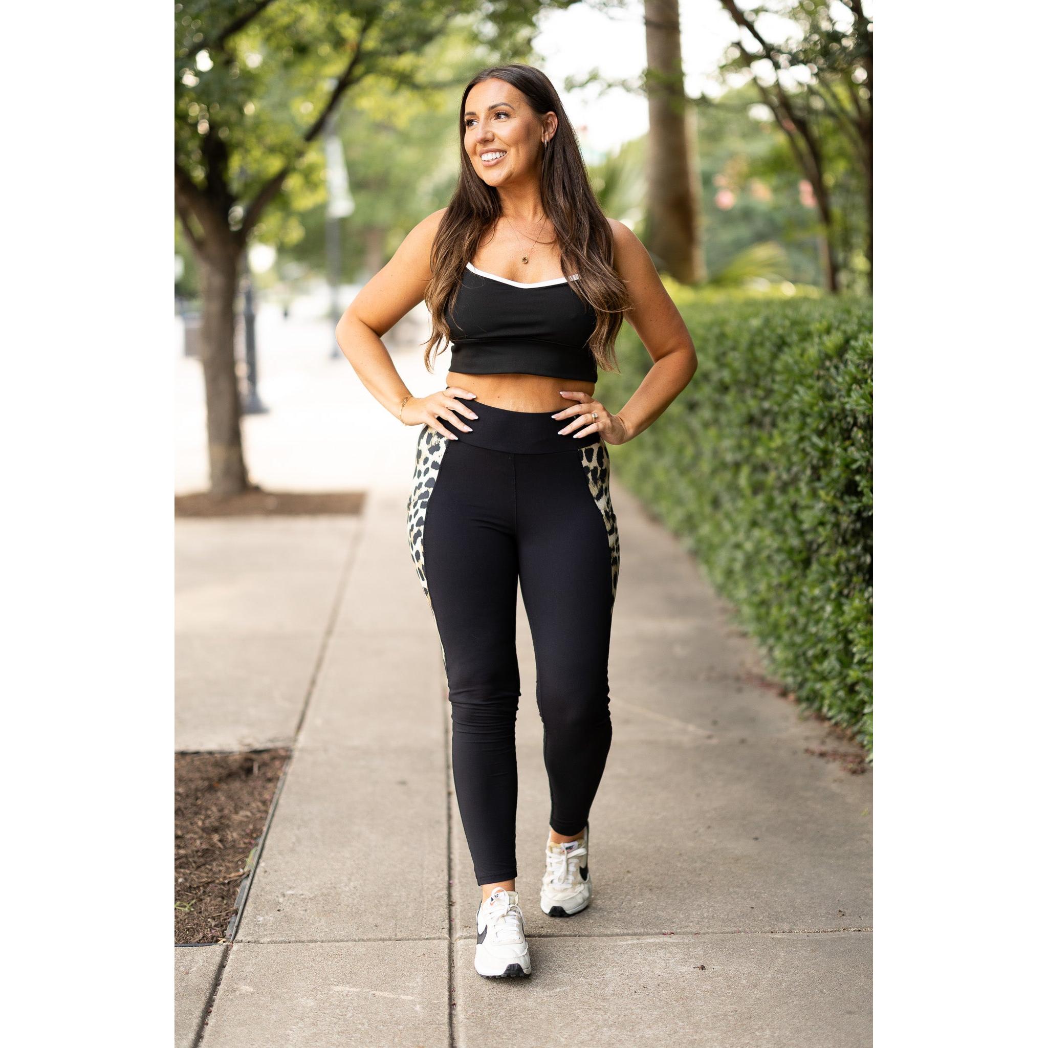 Ready to Ship | The Gianna - Leopard Panel Sculpting Leggings