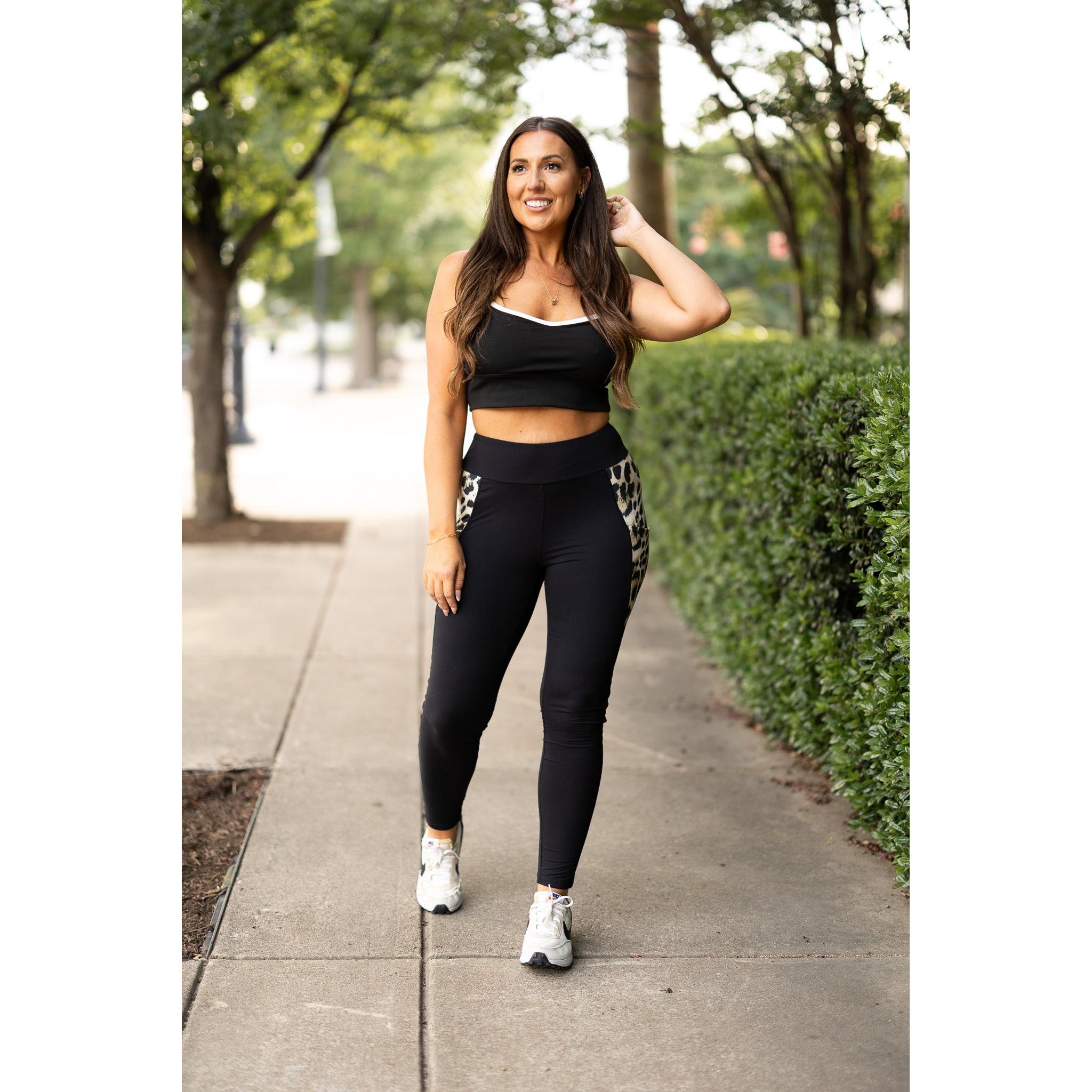 Ready to Ship | The Gianna - Leopard Panel Sculpting Leggings