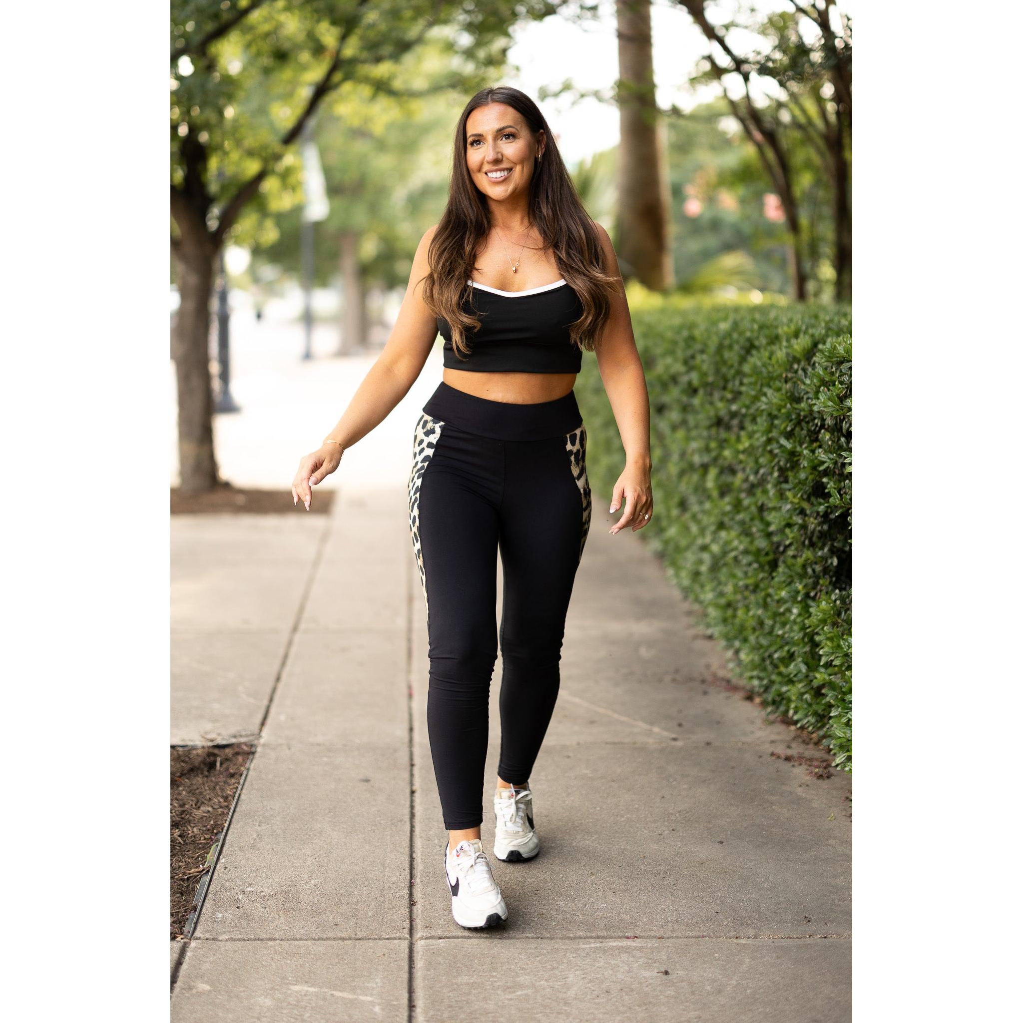 Ready to Ship | The Gianna - Leopard Panel Sculpting Leggings