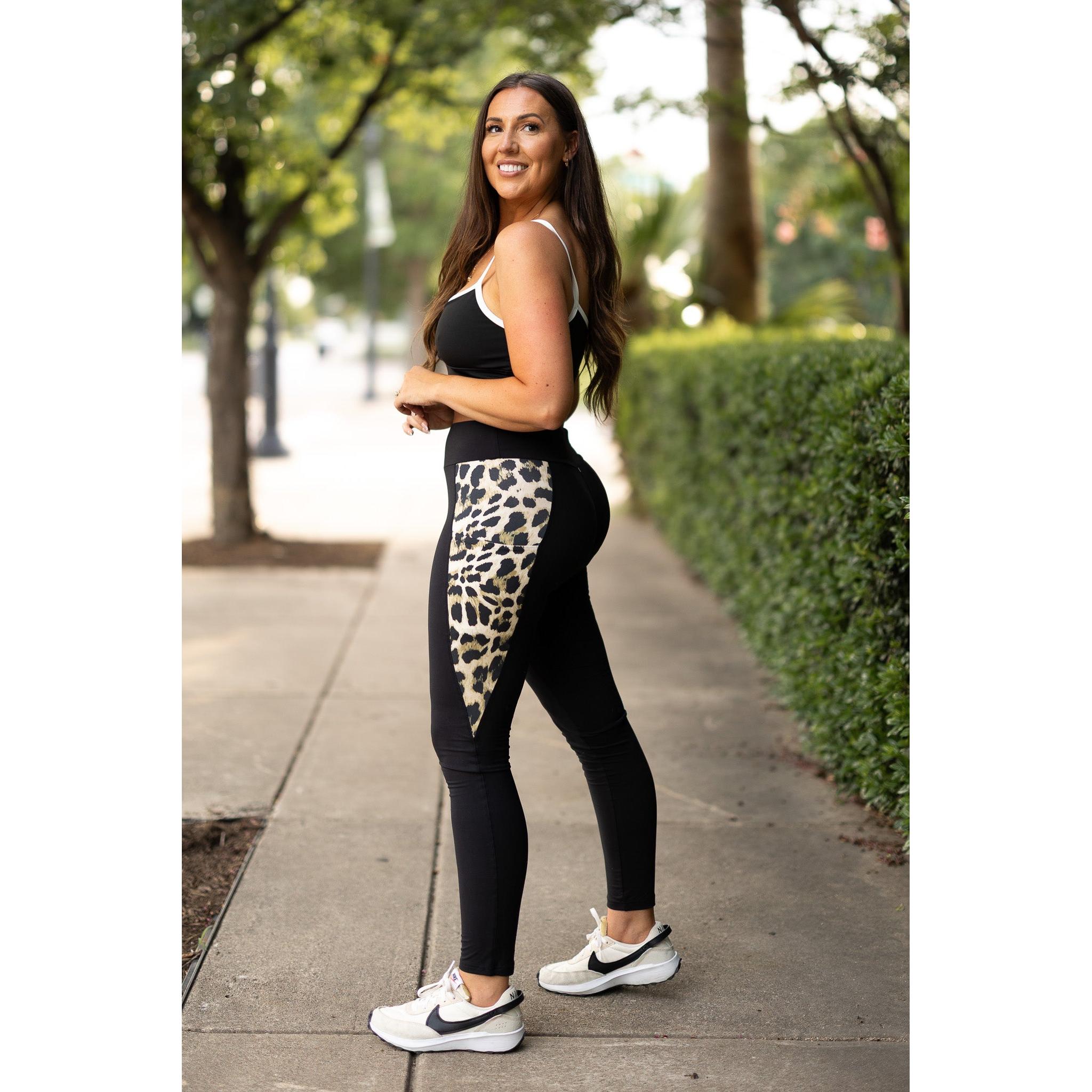 Ready to Ship | The Gianna - Leopard Panel Sculpting Leggings