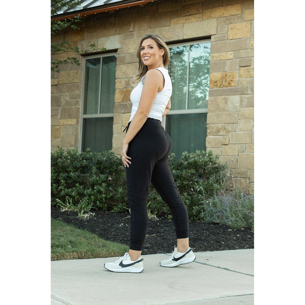 The Reagan - Black Joggers  - Luxe Leggings by Julia Rose®