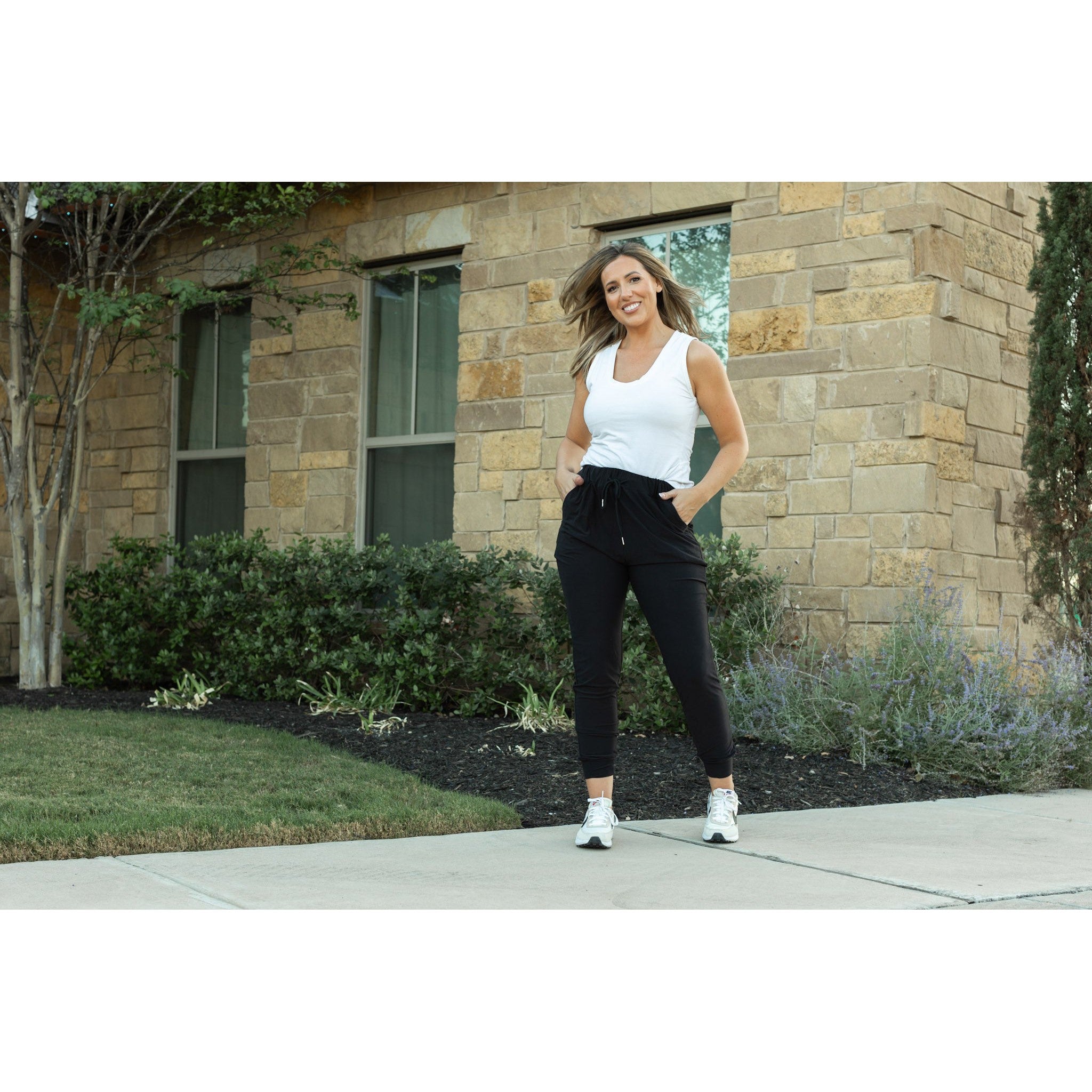 The Reagan - Black Joggers  - Luxe Leggings by Julia Rose®