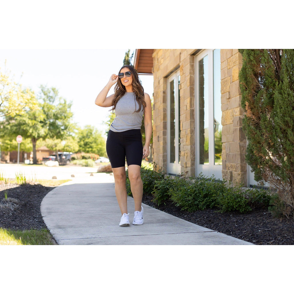 Ready to Ship  | The Bree - Black  BIKER 7-inch SHORTS