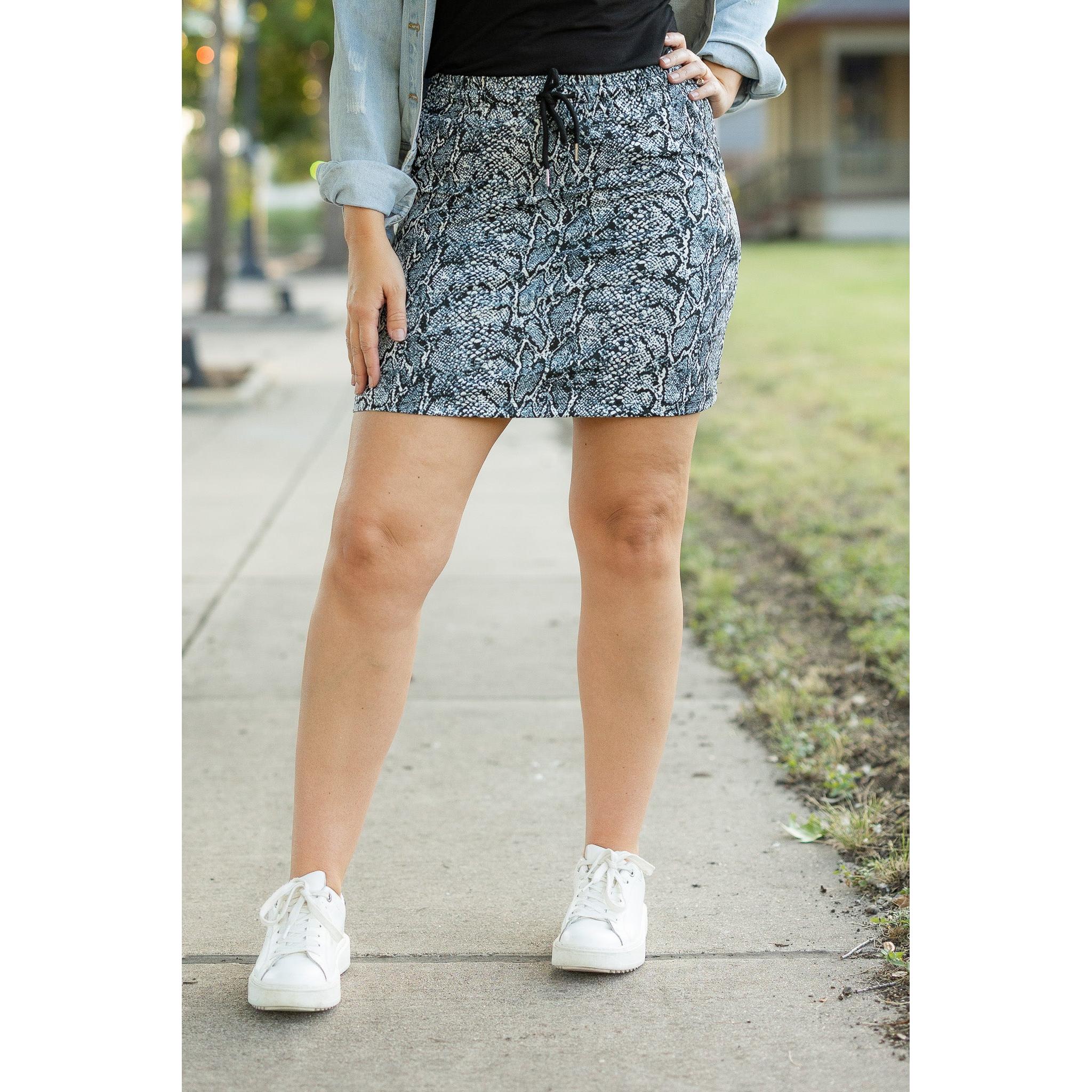 Ready to Ship | The Sydney Snakeskin Jogger Skirt