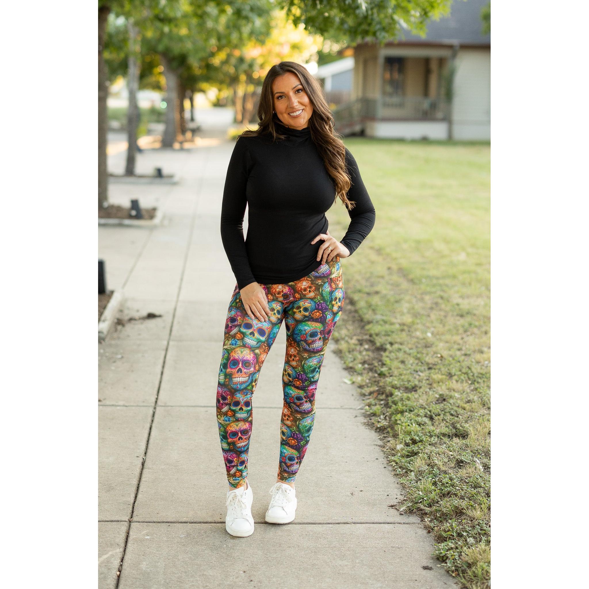 The Piper - Paisley Skull Leggings*