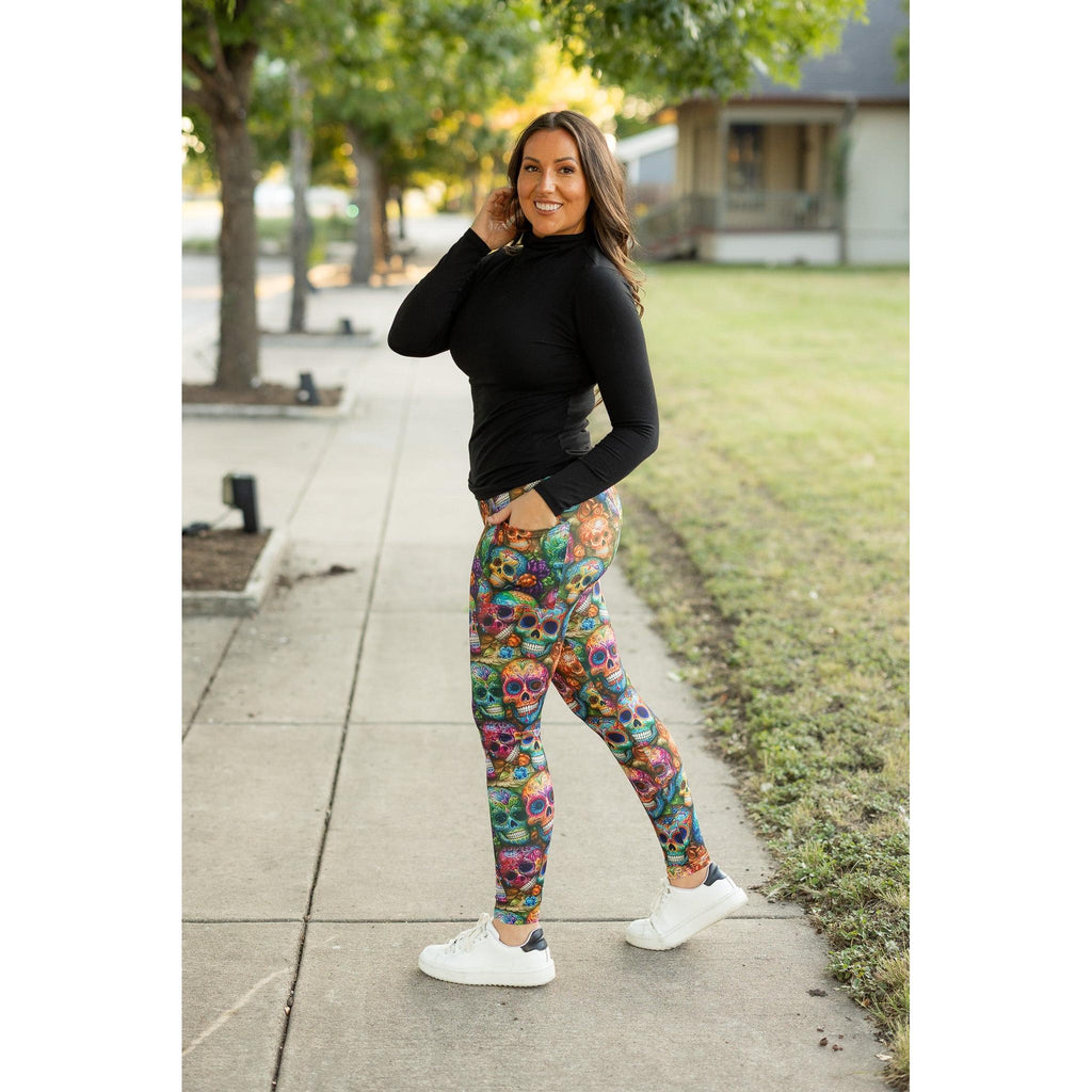 The Piper - Paisley Skull Leggings*