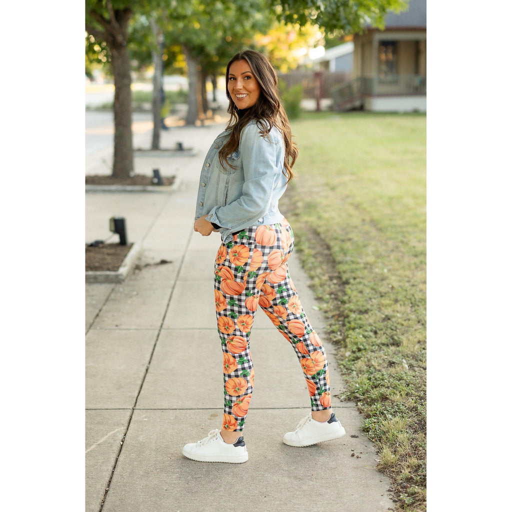 The Peyton Plaid Pumpkin Leggings